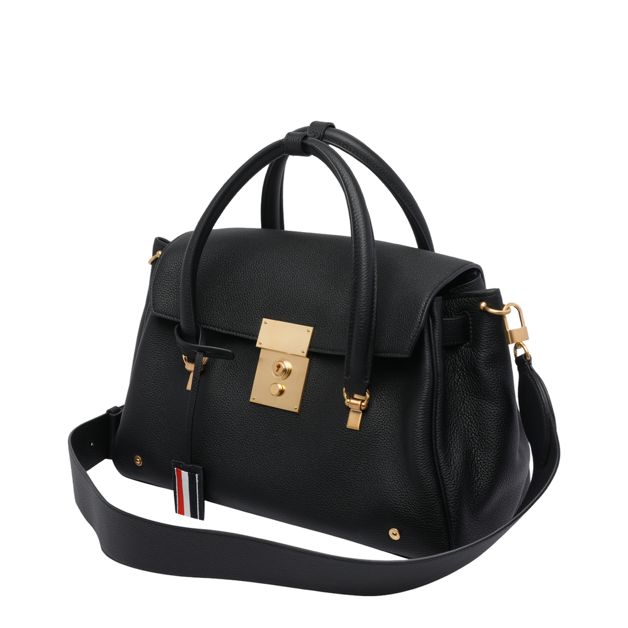 Bolton Bag Medium Soft Pebble Grain Leather - Black - Image 2