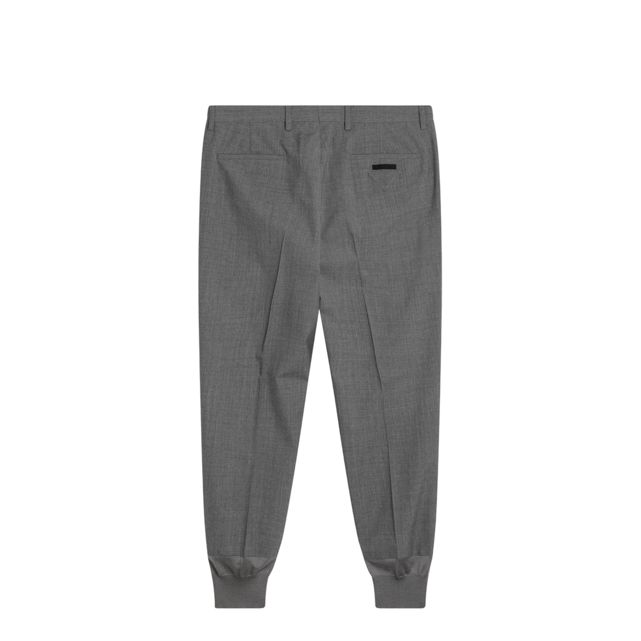 Grey Wool Jogger Trousers - Image 2