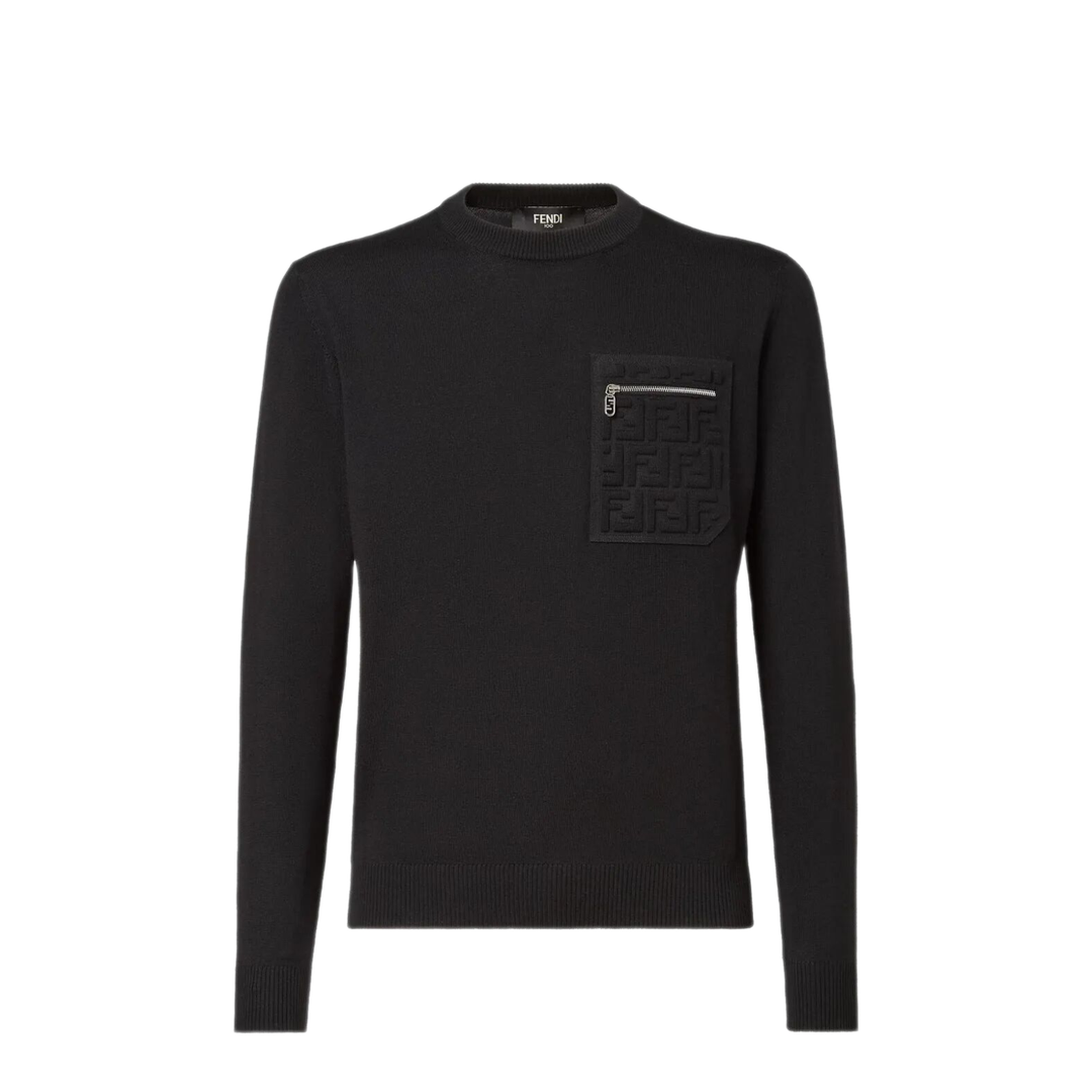 Breast Pocket Wool Pullover - Image 1