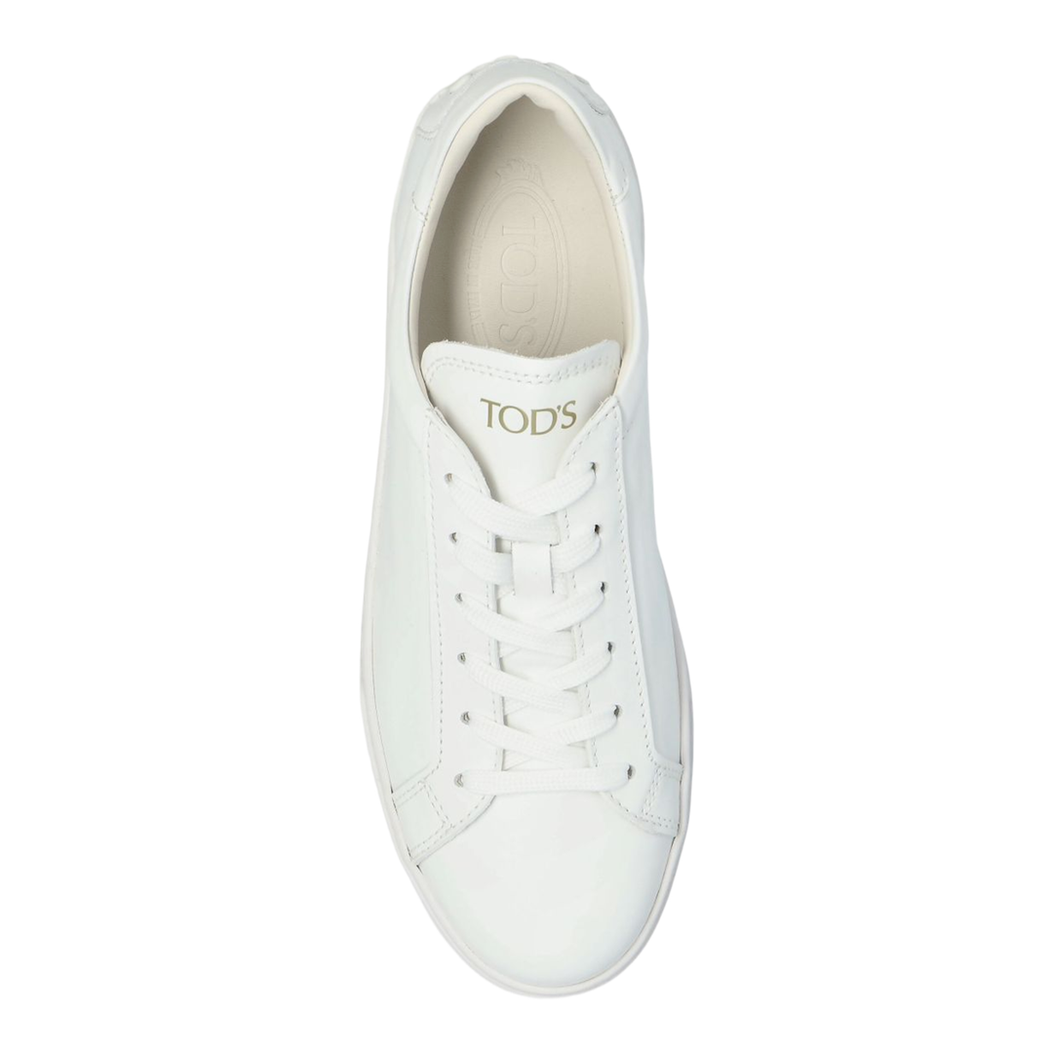 White Front Lace-Up Fastening Round Toe Flat Sole - Image 5