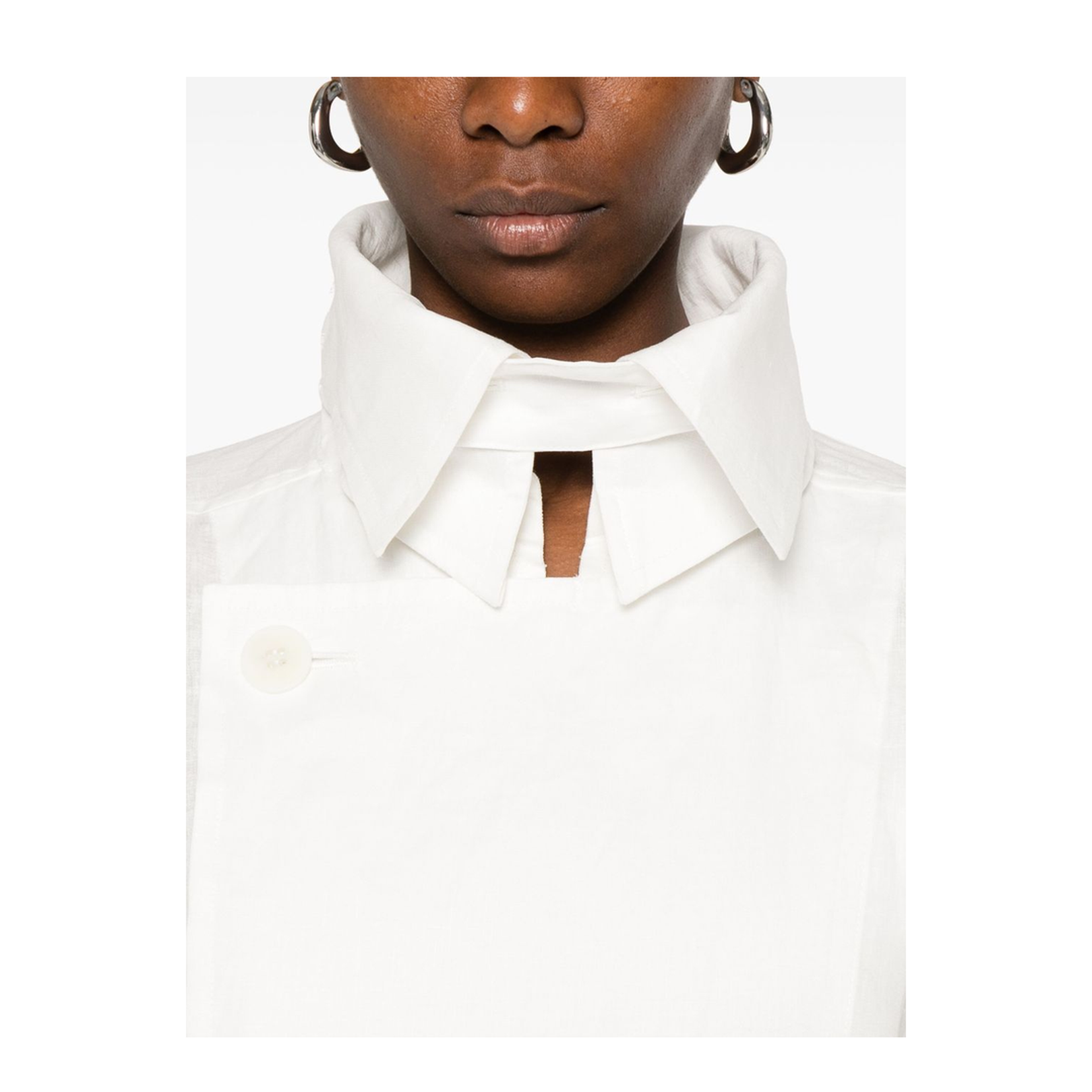 Double-Breasted Button Fastening Coat - Image 3