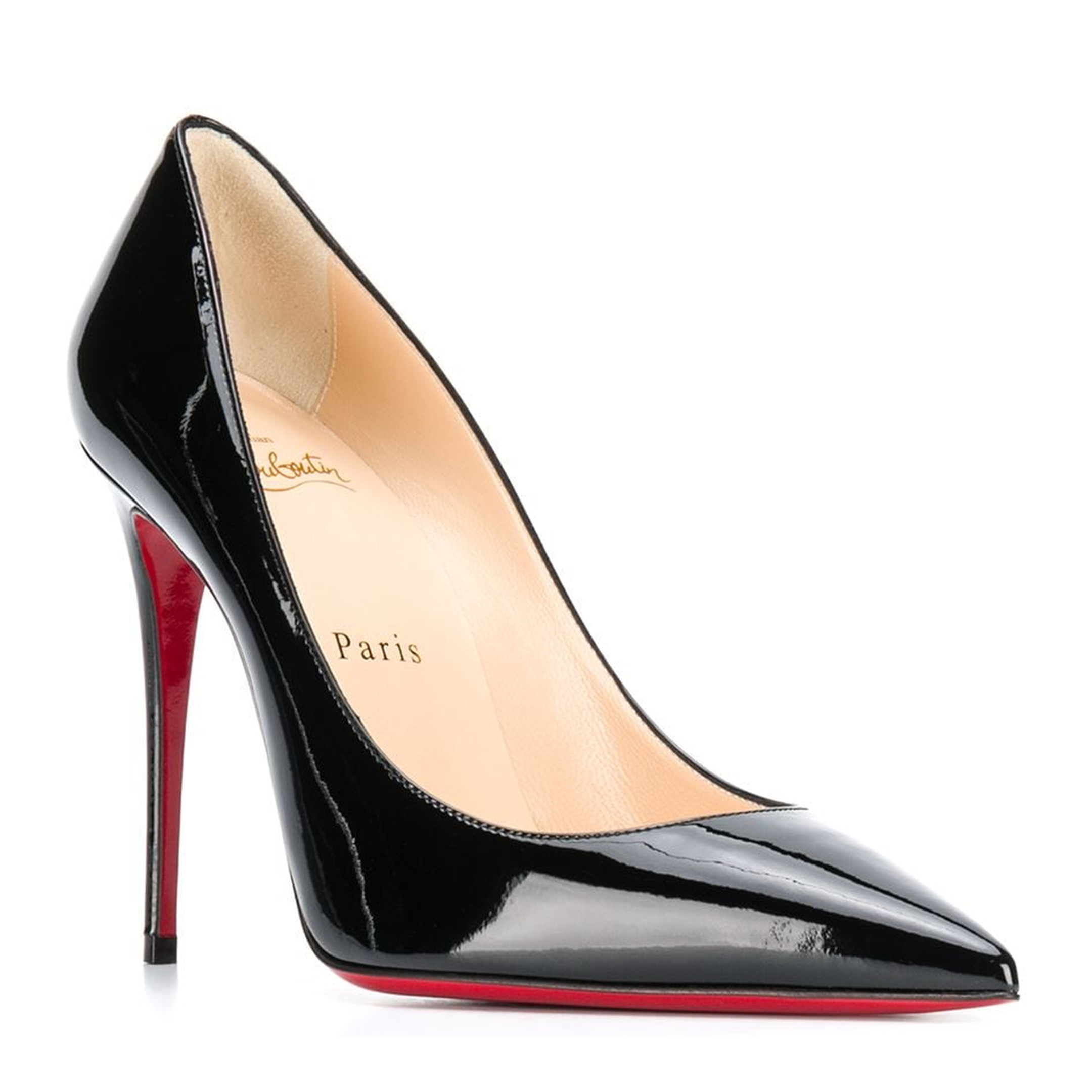 Black Patent-Leather Stiletto Pumps - Image 4