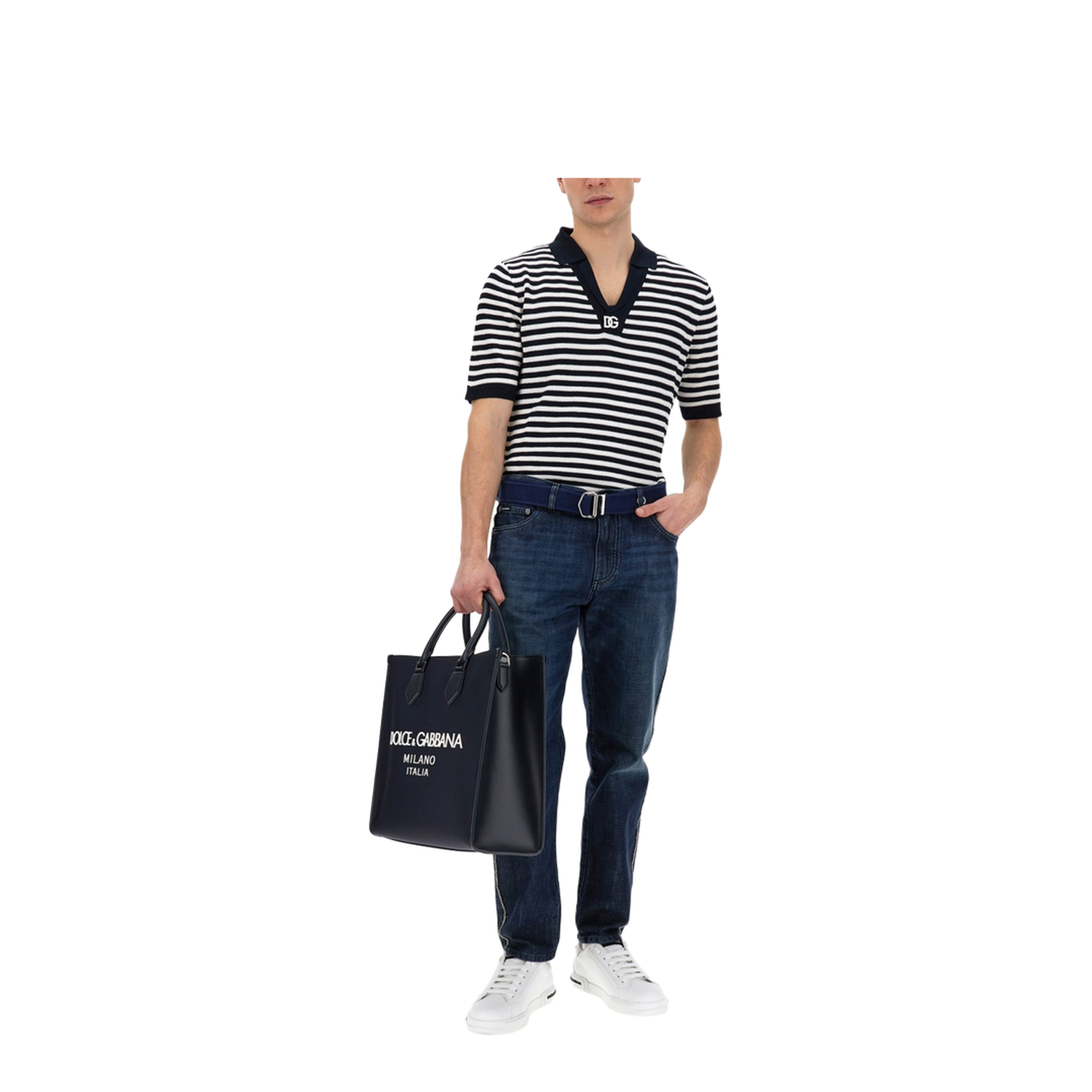 Large Nylon Shopping Bag - Blue - Image 2