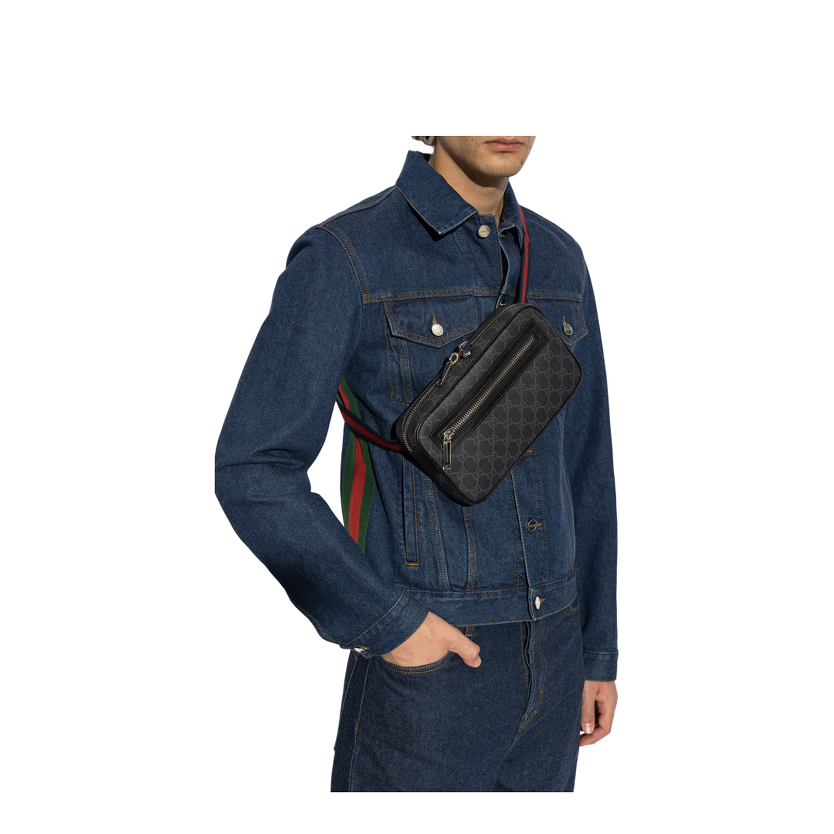 GG Black Small Belt Bag - Image 2