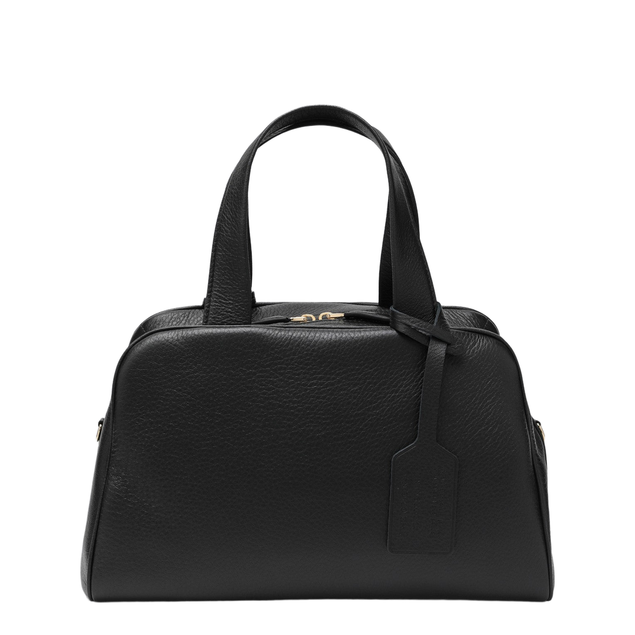 Large Buckskin Top-Handle Bag - Black - Image 2
