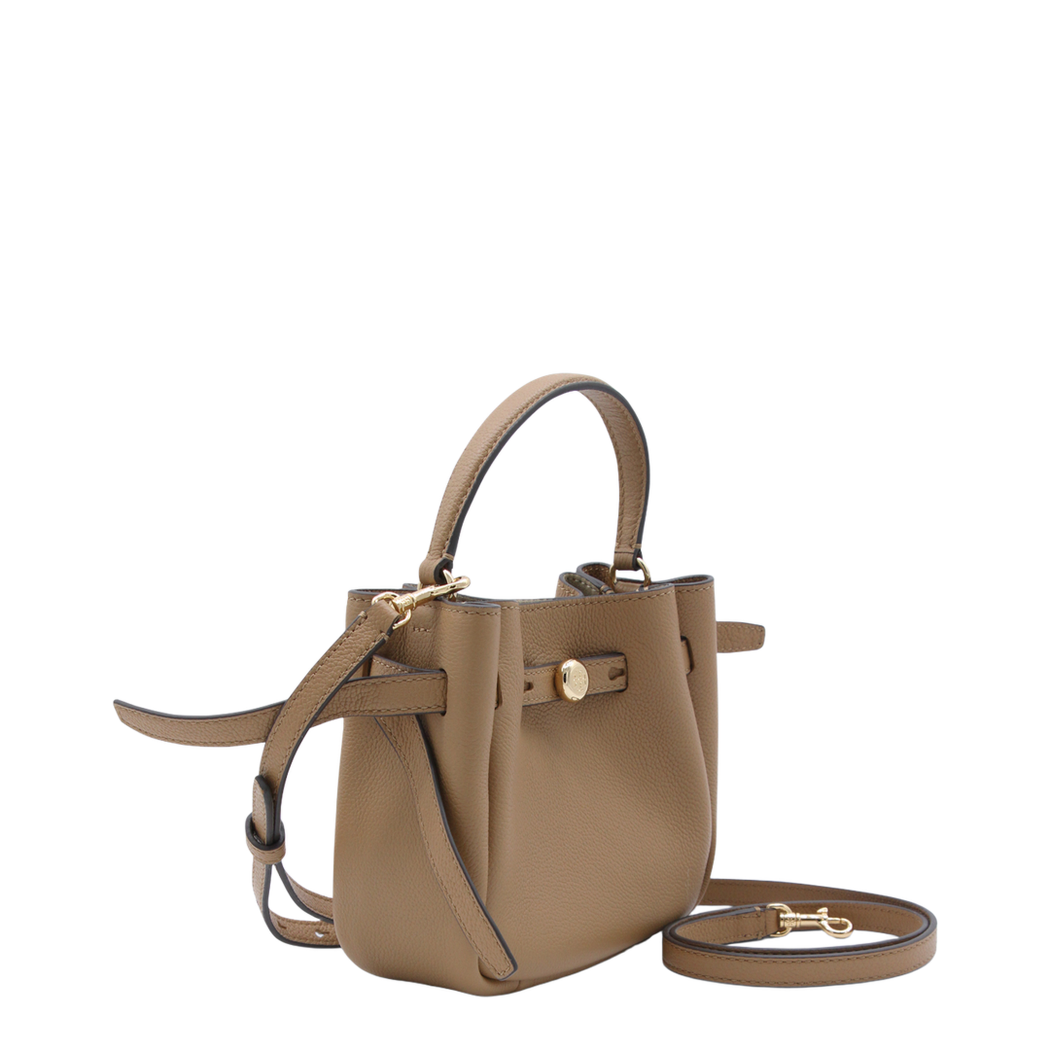 Romy Mini Pebbled Leather Crossbody Bag - Tiramisu - Image 2