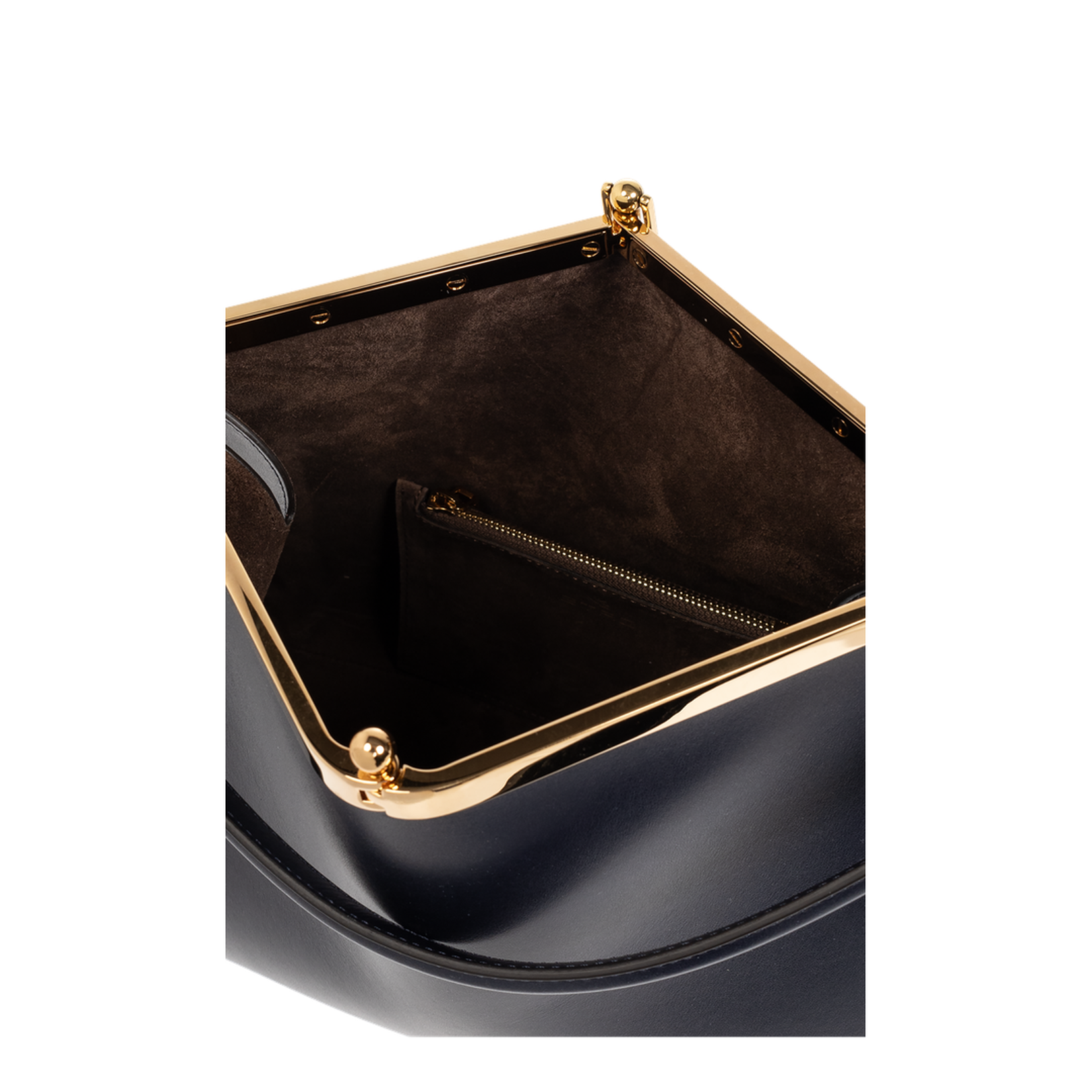 Vela Large Calfskin Shoulder Bag - Navy - Image 3
