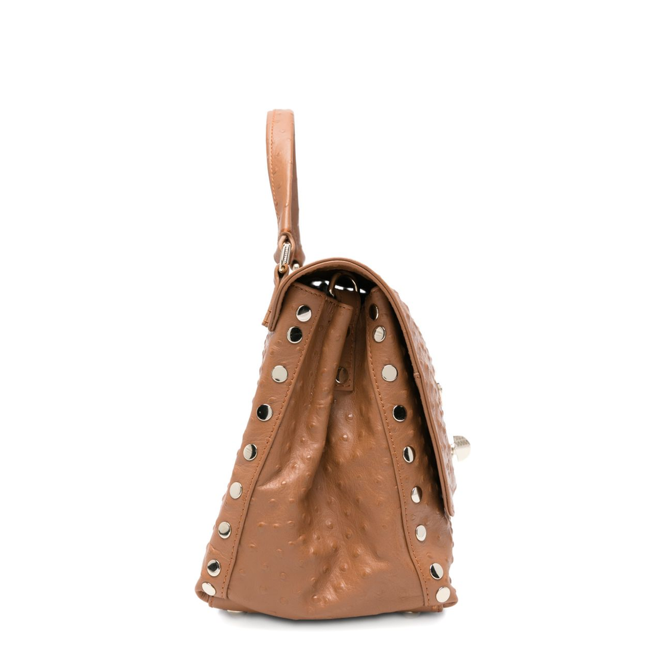 Postina Small Calf Leather Handbag - Cactus Cuoio Romano - Image 3