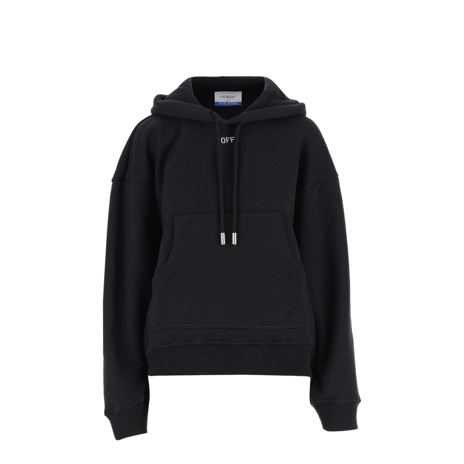 Stamp Round Over Hoodie Black - Image 1