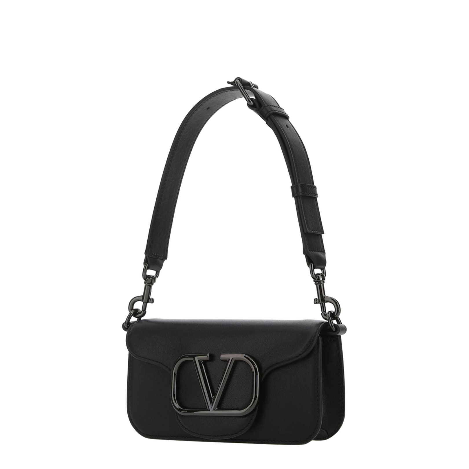 Black Leather Locò Shoulder Bag - Image 2