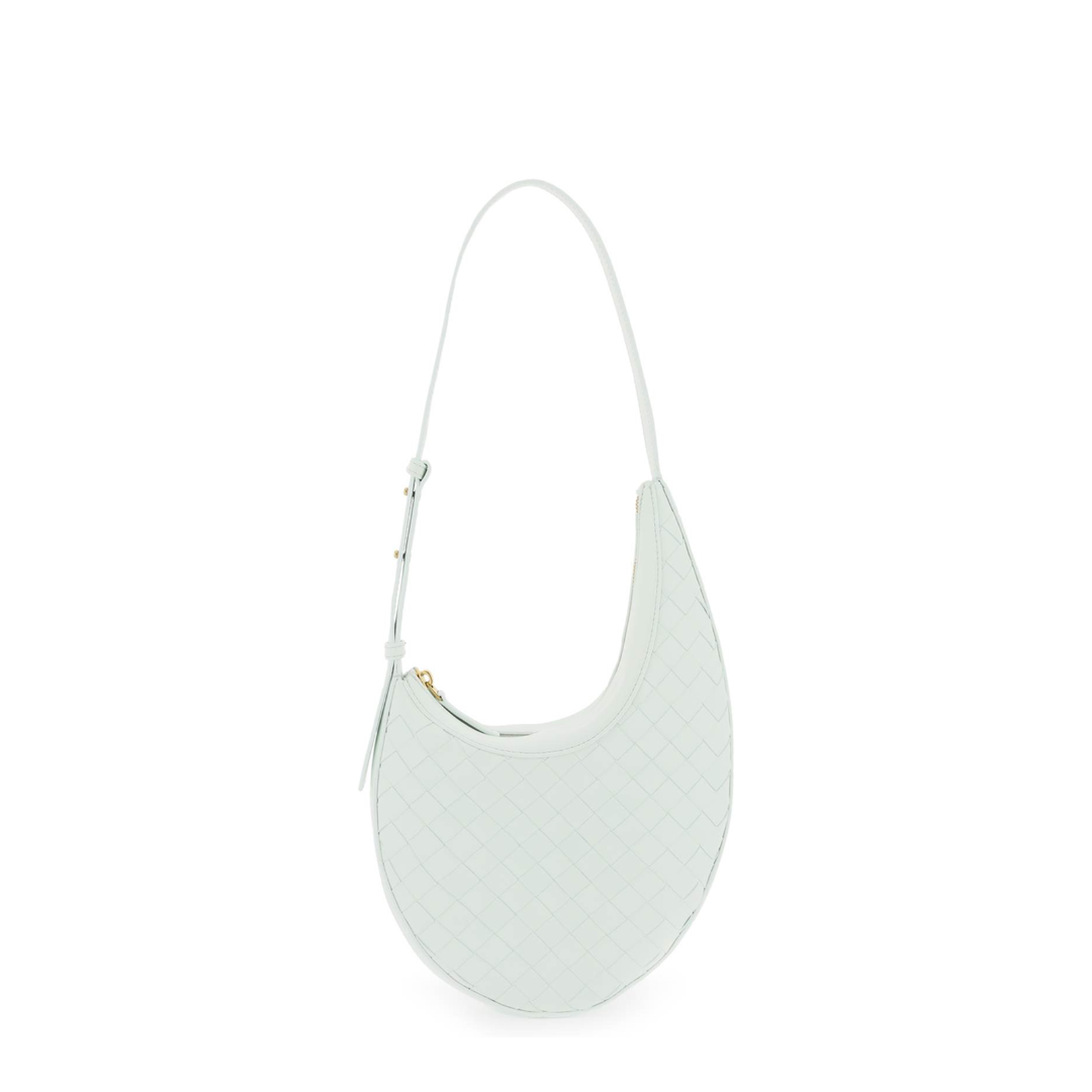 Intrecciato Small Leather Shoulder Bags - Pastel green - Image 1