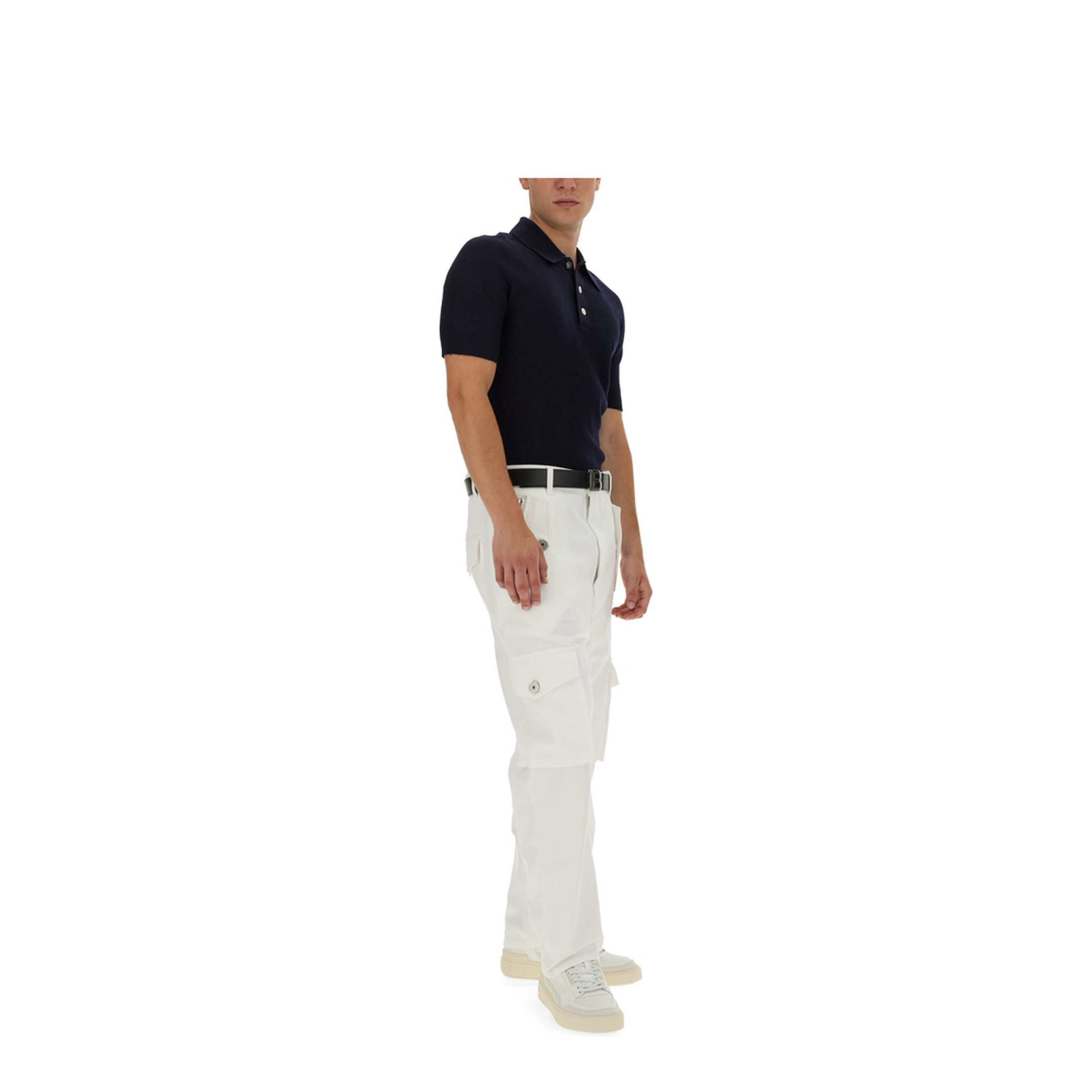Polo with Logo Patch Black - Image 4