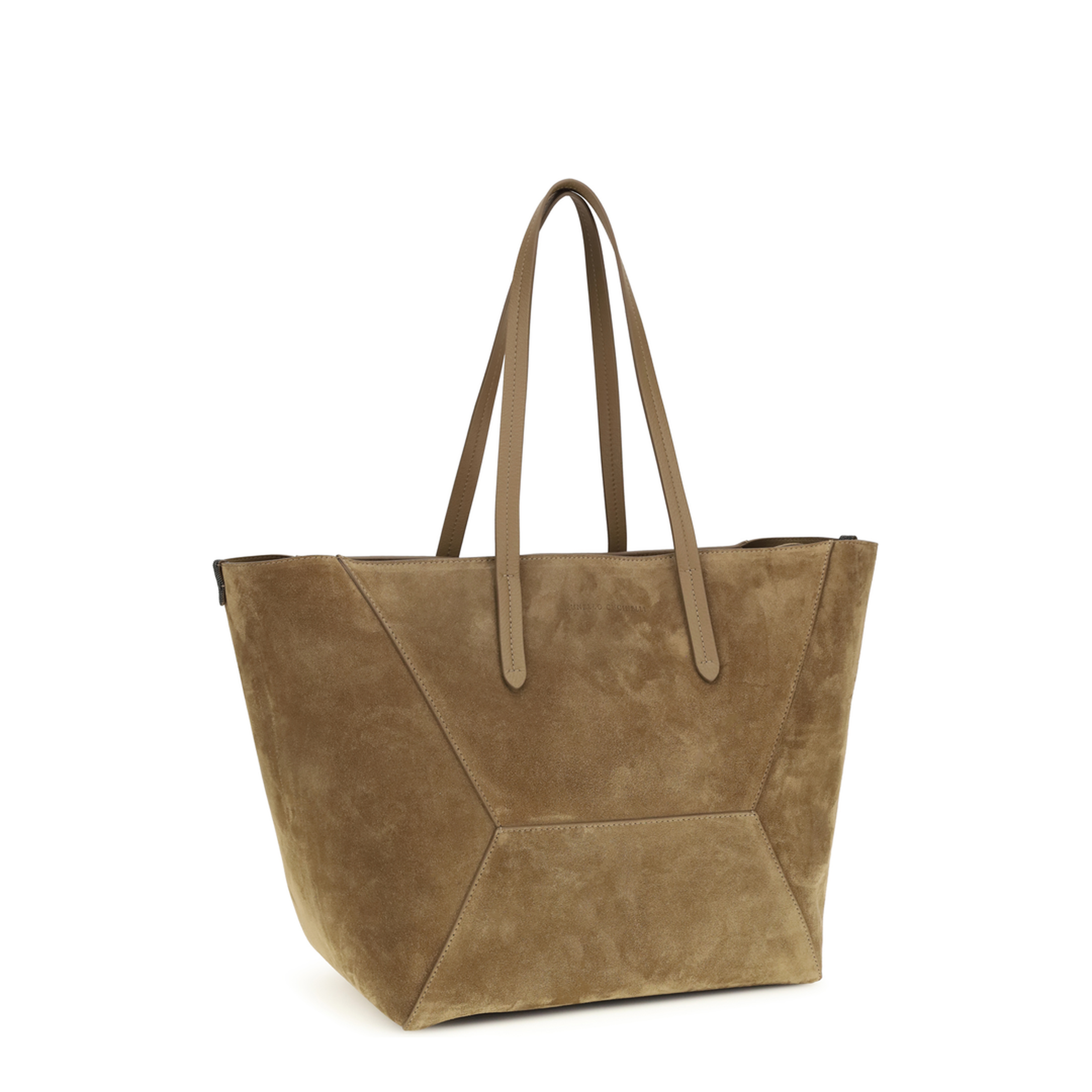 BC Duo Medium Calf Suede Tote - Taupe - Image 2