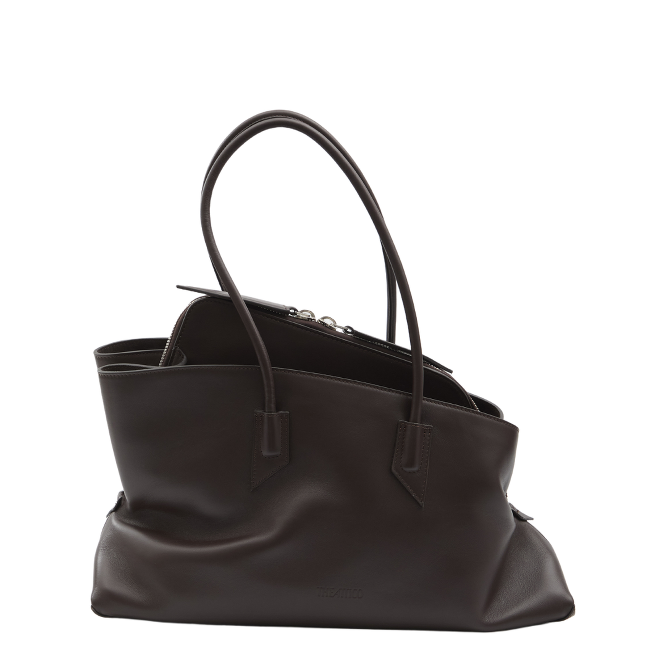 La Passeggiata Medium Calfskin Handbag - Dark Brown - Image 1