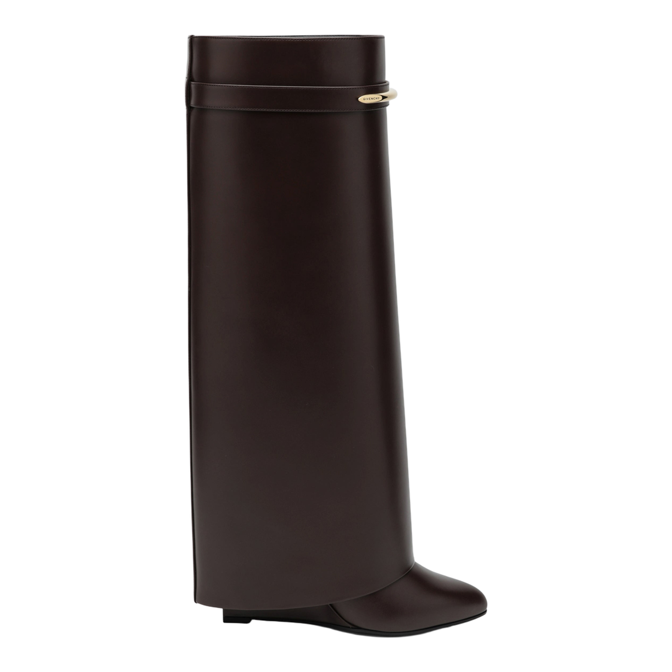Shark Pinch Leather Boots in Ebony Brown - Image 1