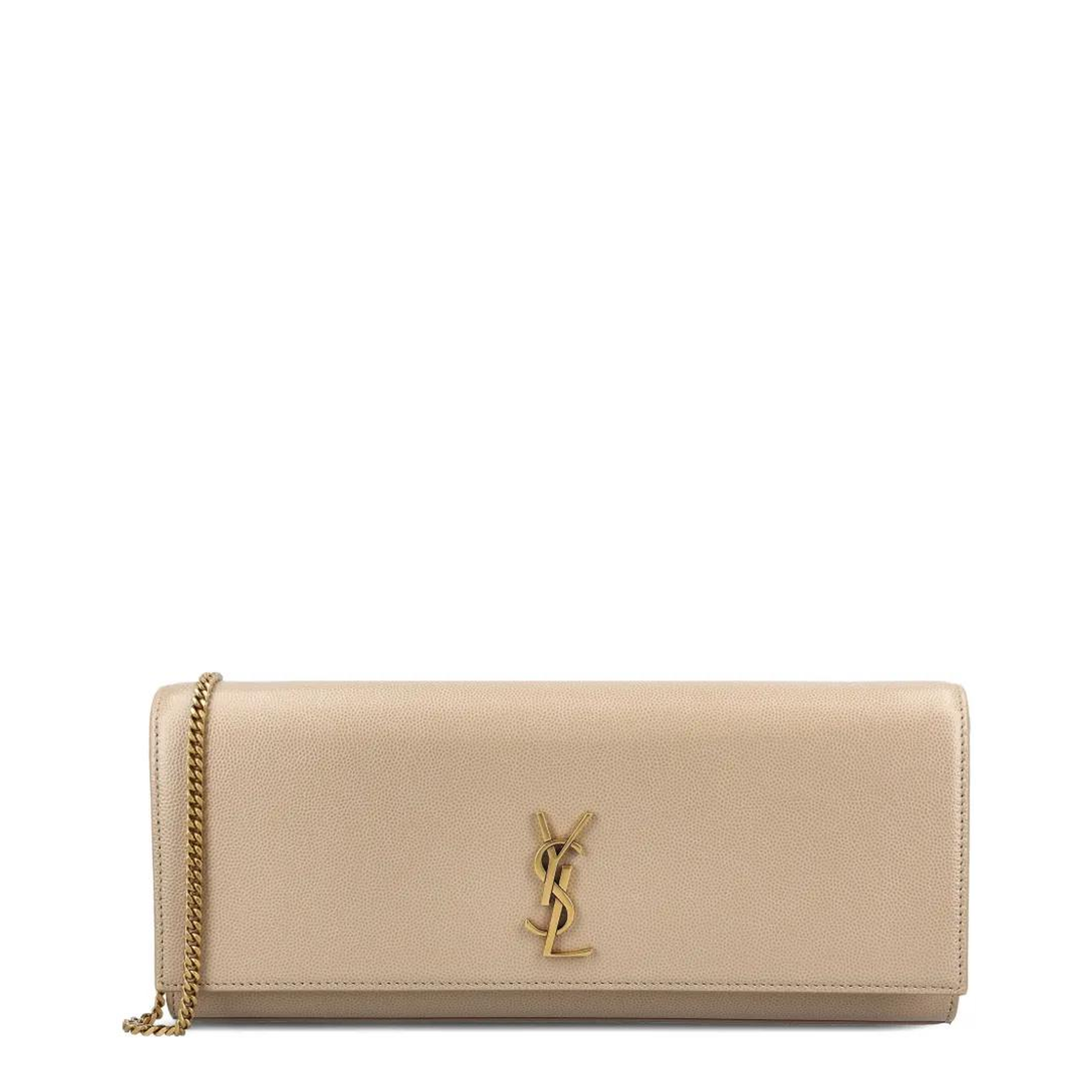 Kate Calf Leather Clutch - Dark Beige (Beige) - Image 5