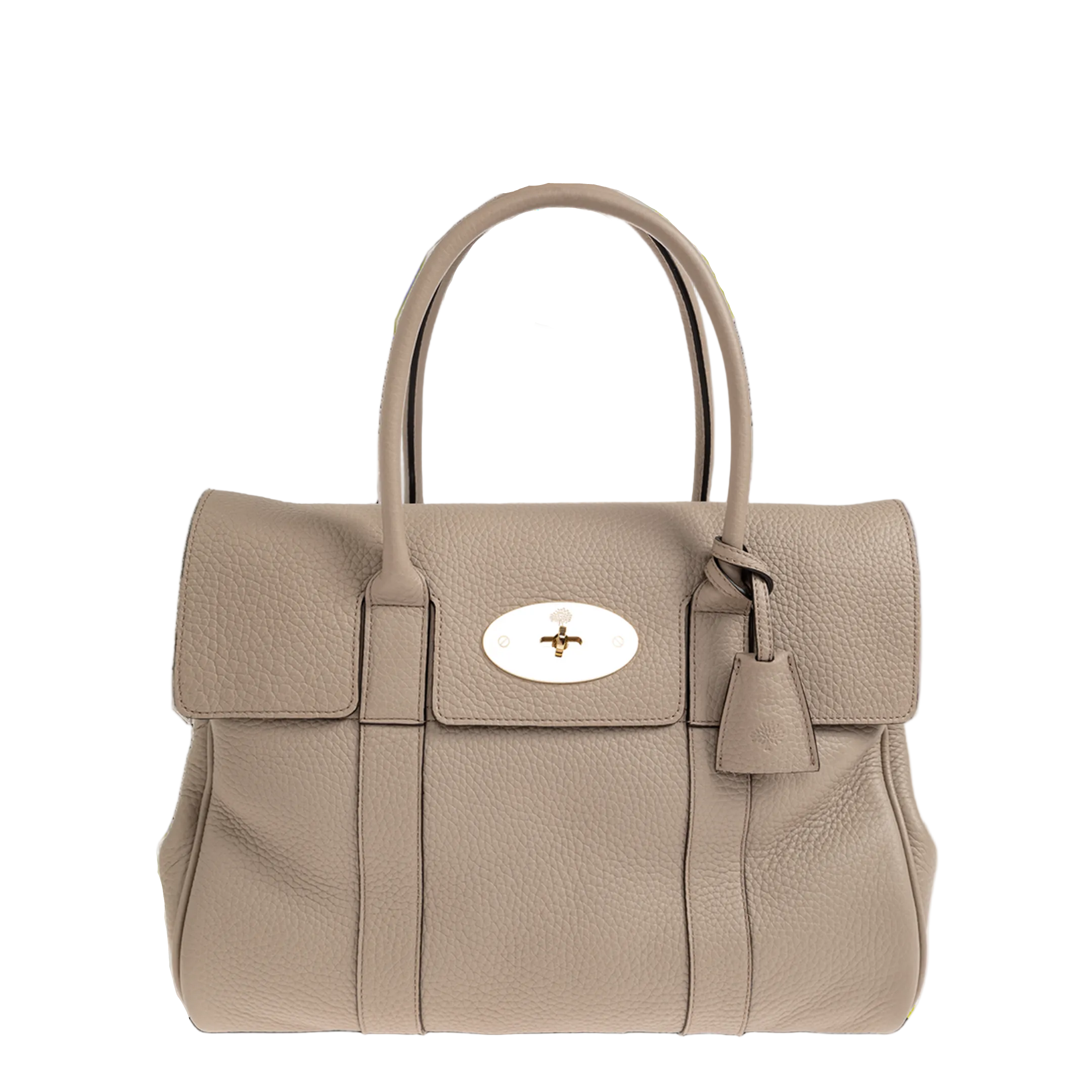 Bayswater Heavy Grain Leather Handbag - Cashmere Taupe - Image 1