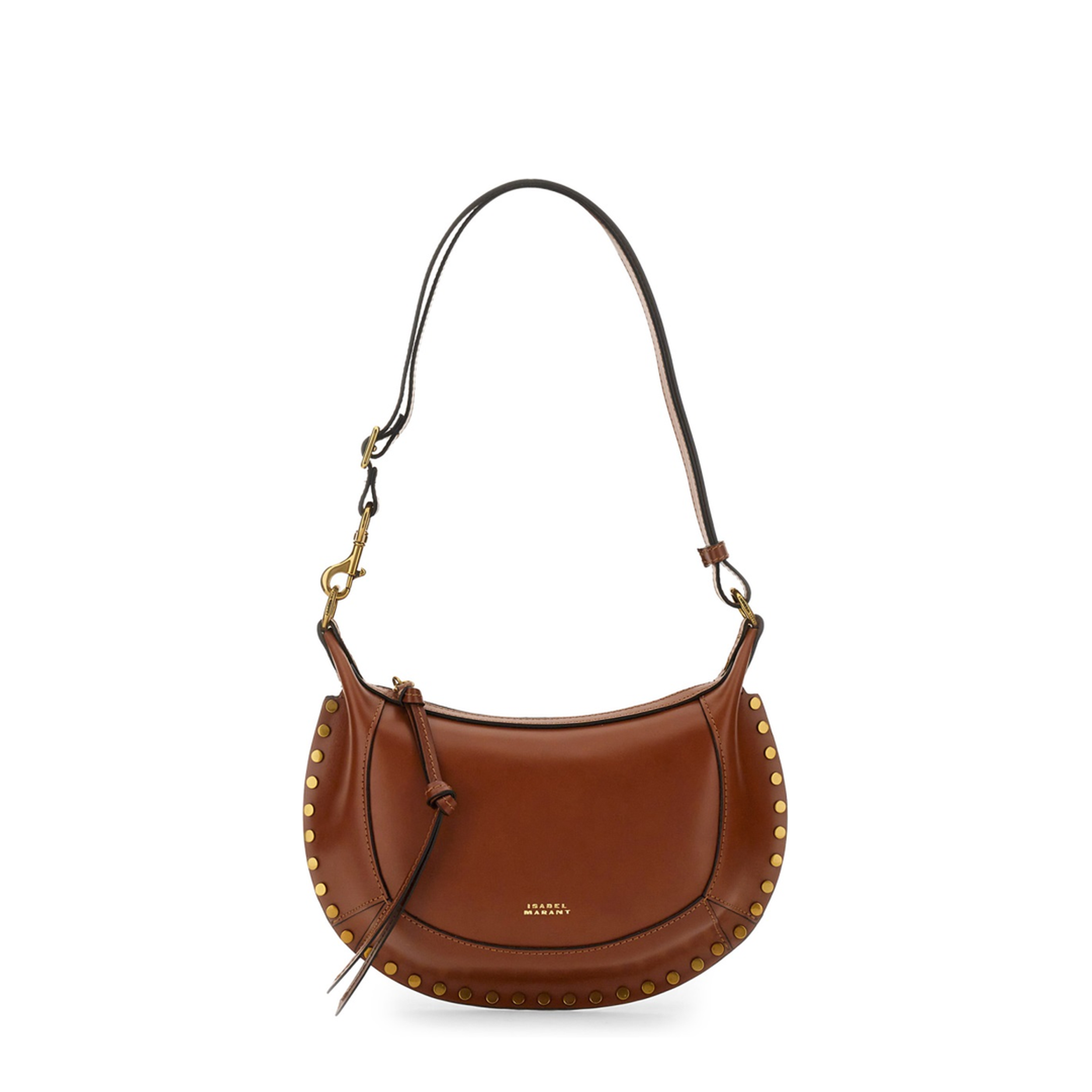 Oskan Moon Calf Leather Shoulder Bag - Cognac - Image 3