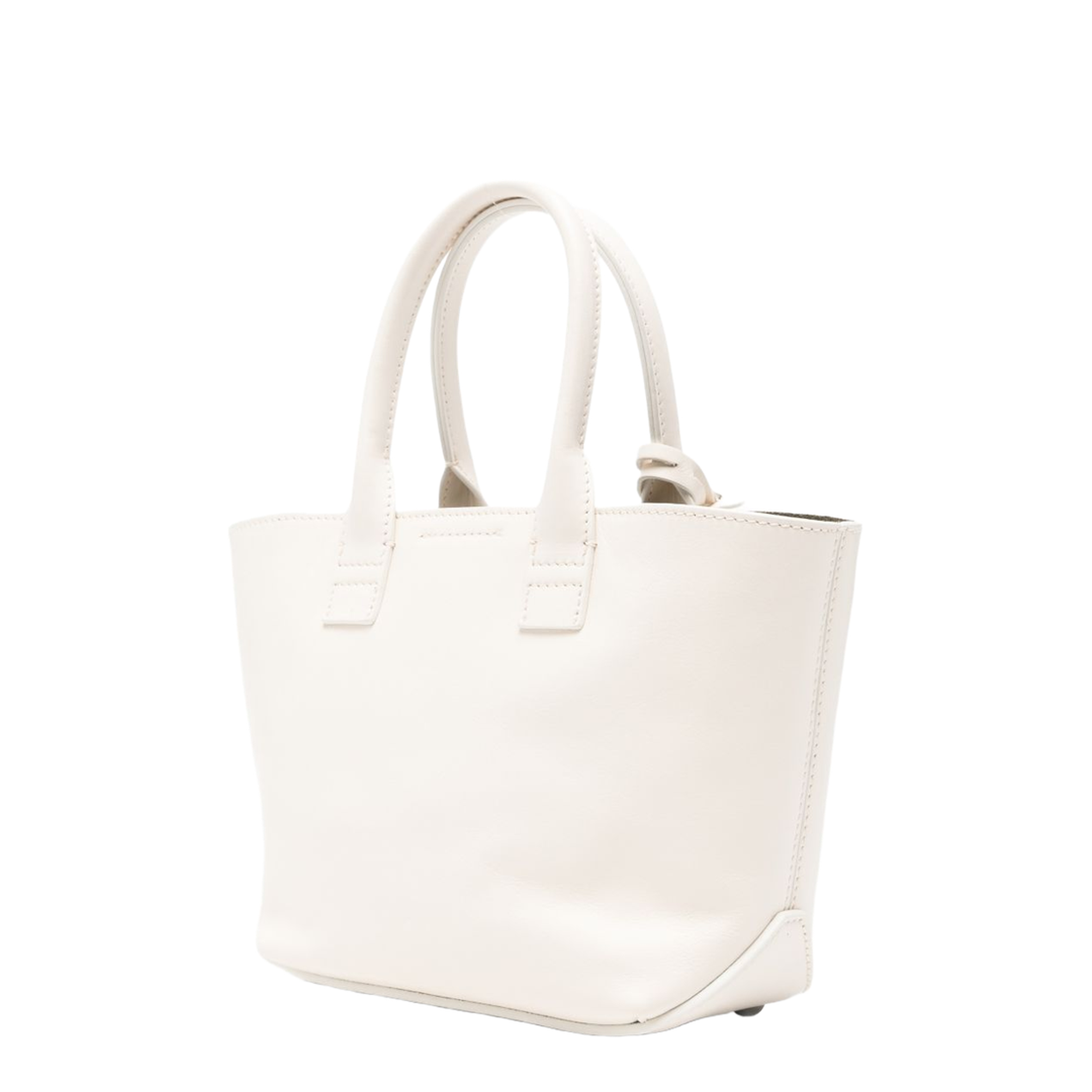 Address Mini Calf Leather Shopping Bag - Ivory - Image 2