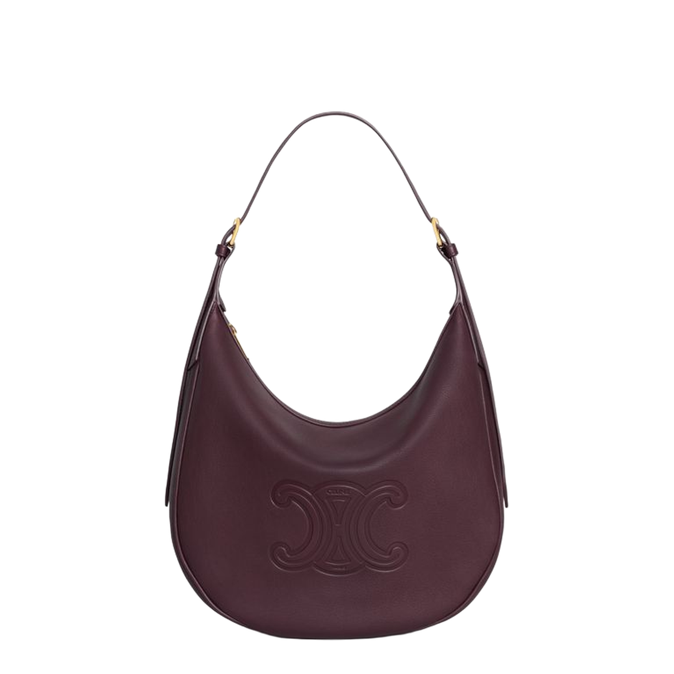 Heloïse Medium Calfskin Shoulder Bag - Deep Burgundy - Image 3