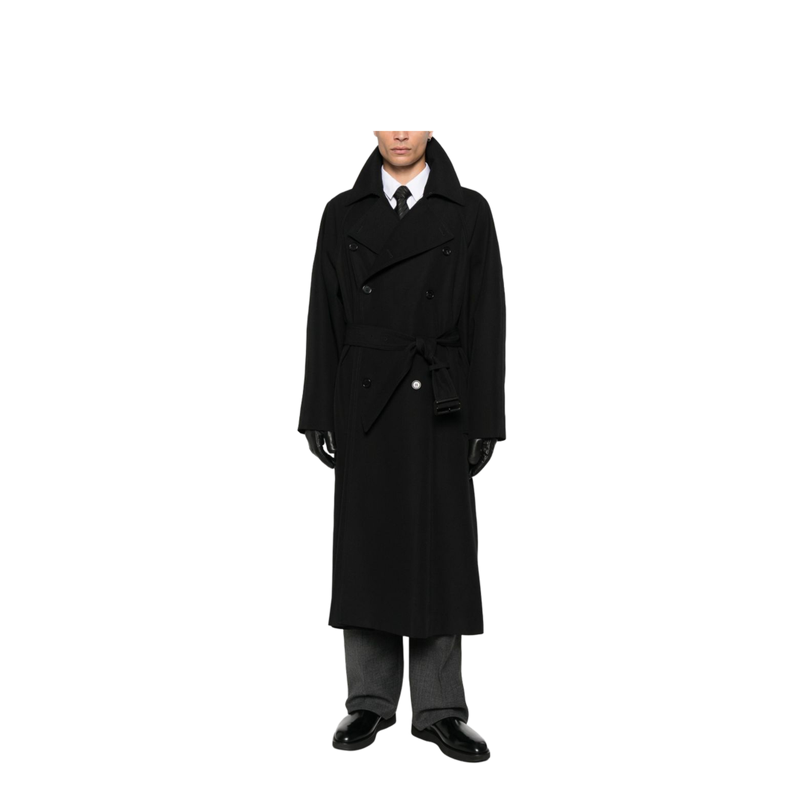 Long Wool Coats - Black - Image 2