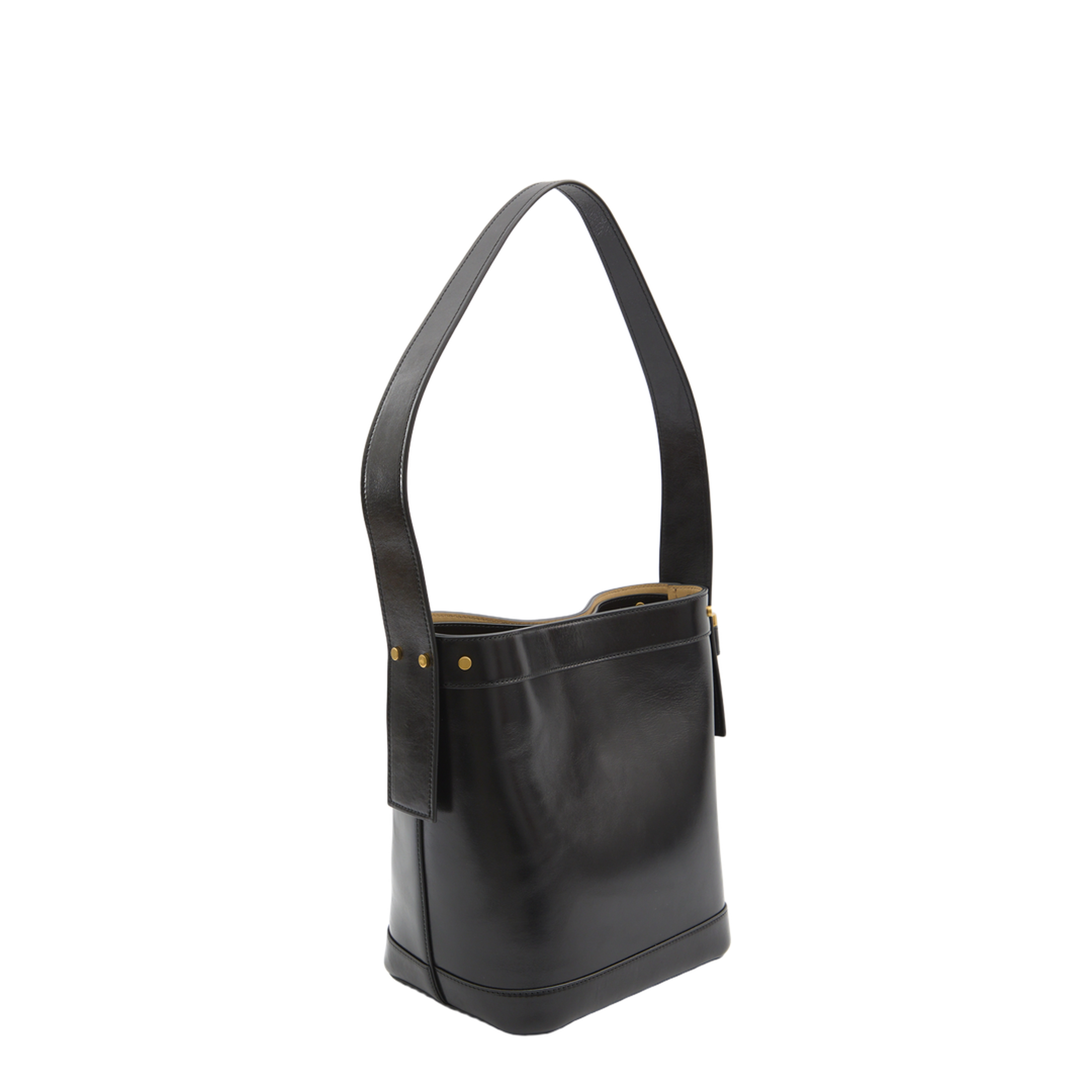 Medusa Calfskin Bucket Bag - Black - Image 2