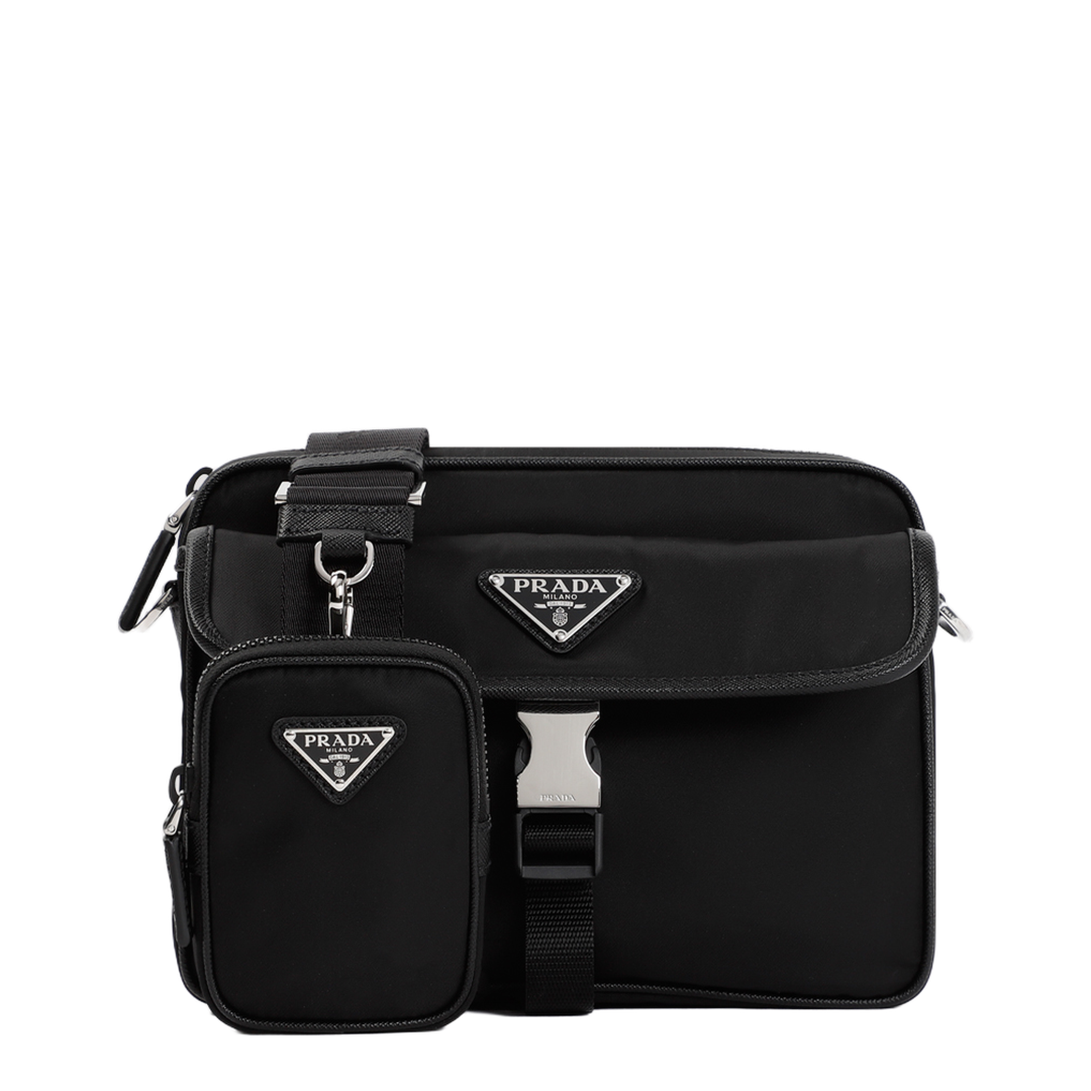 Bandoliera Recycled Polyamide Shoulder Bag - Black - Image 1