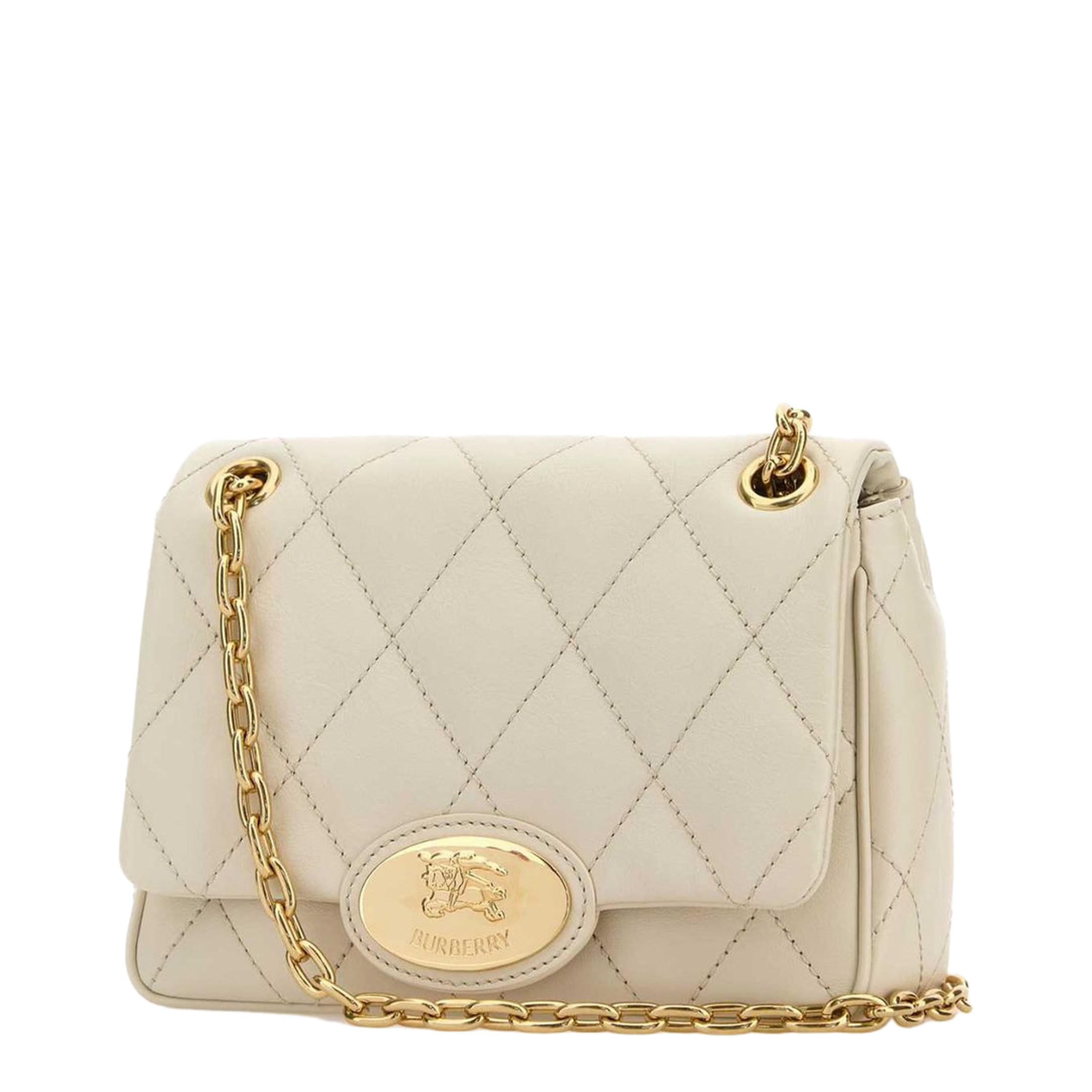 Strand Small Calf Leather Crossbody - Light Beige - Image 2