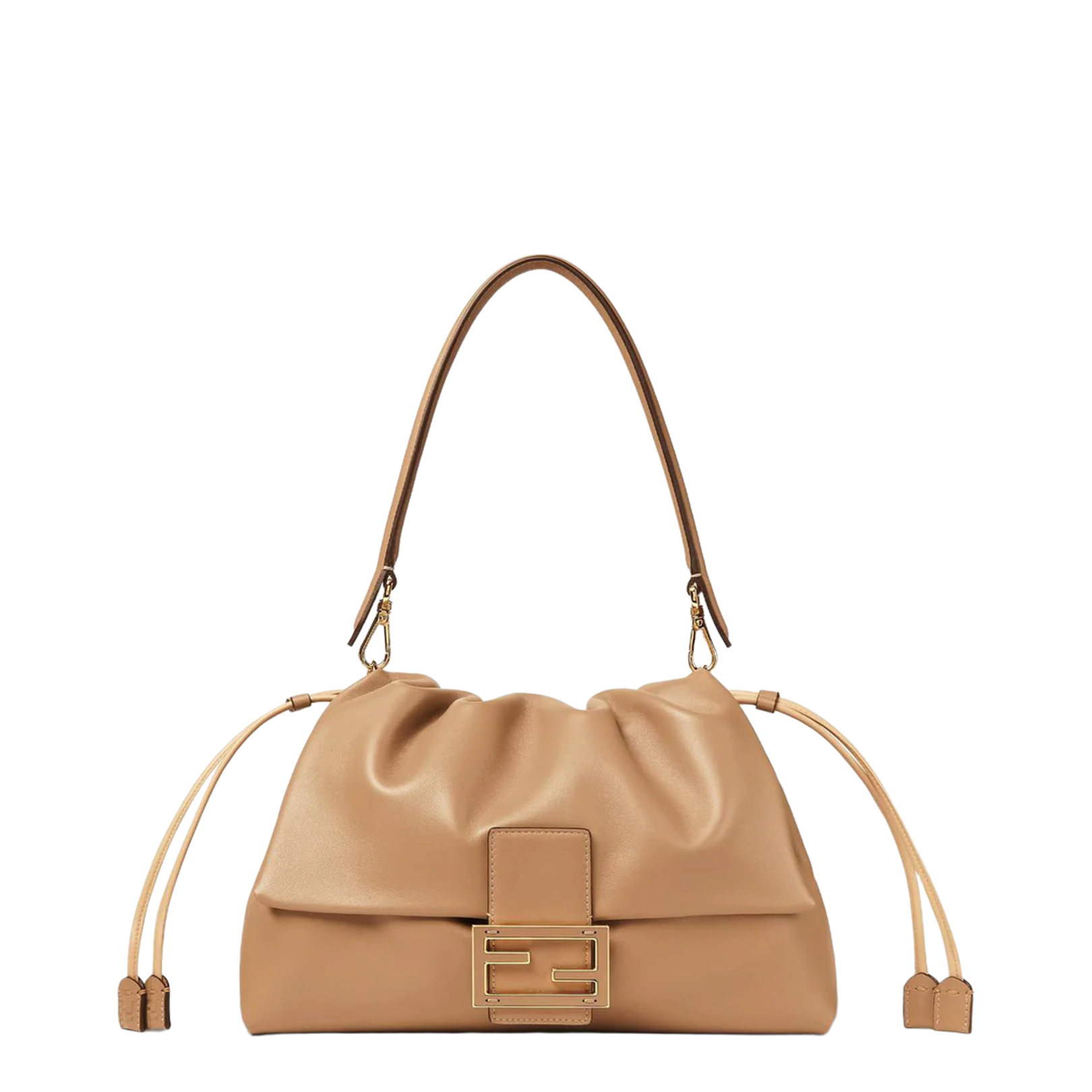 Baguette Large Leather Top Handle Bags - Brown - Image 1