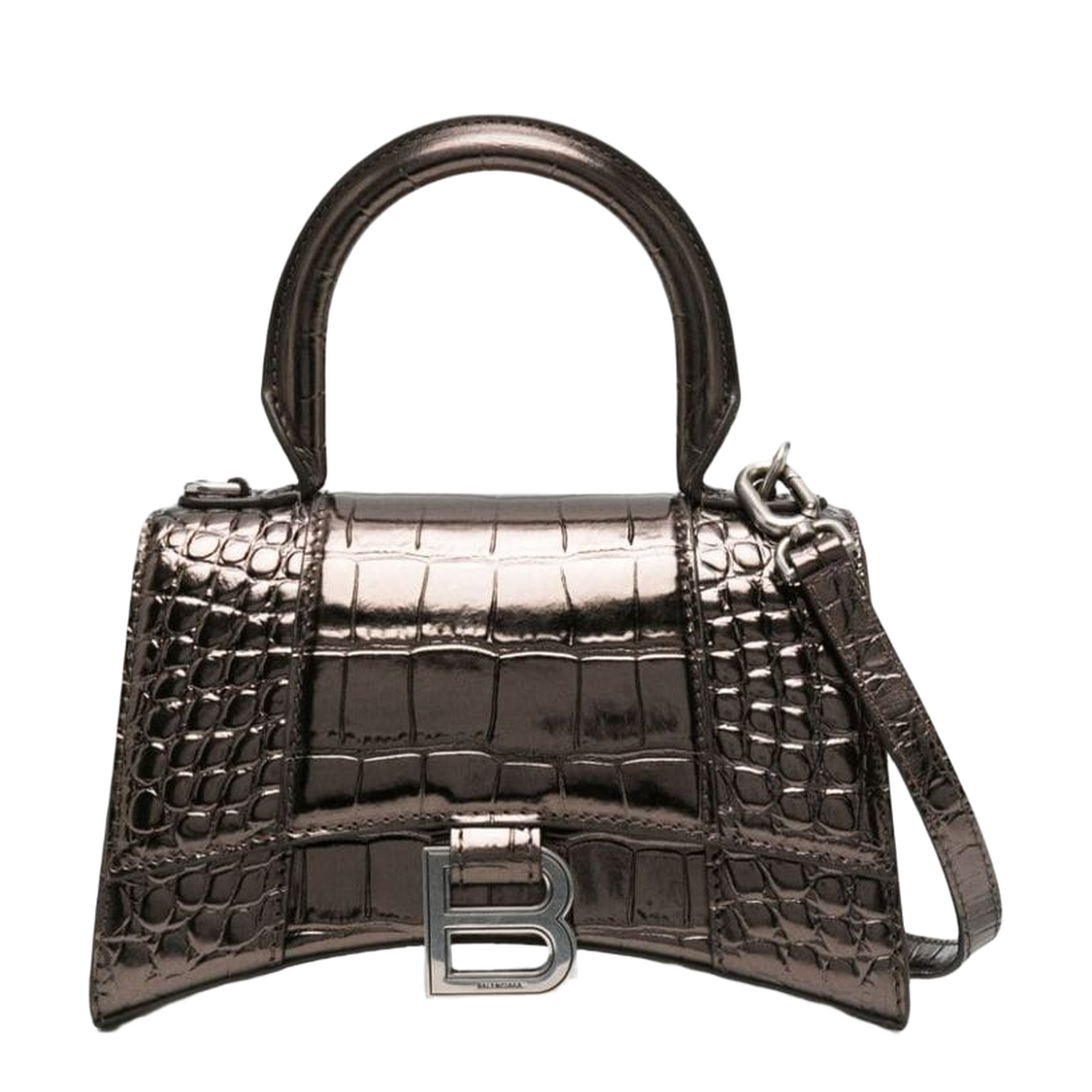 Hourglass Small Leather Top-Handle Bag - Image 1