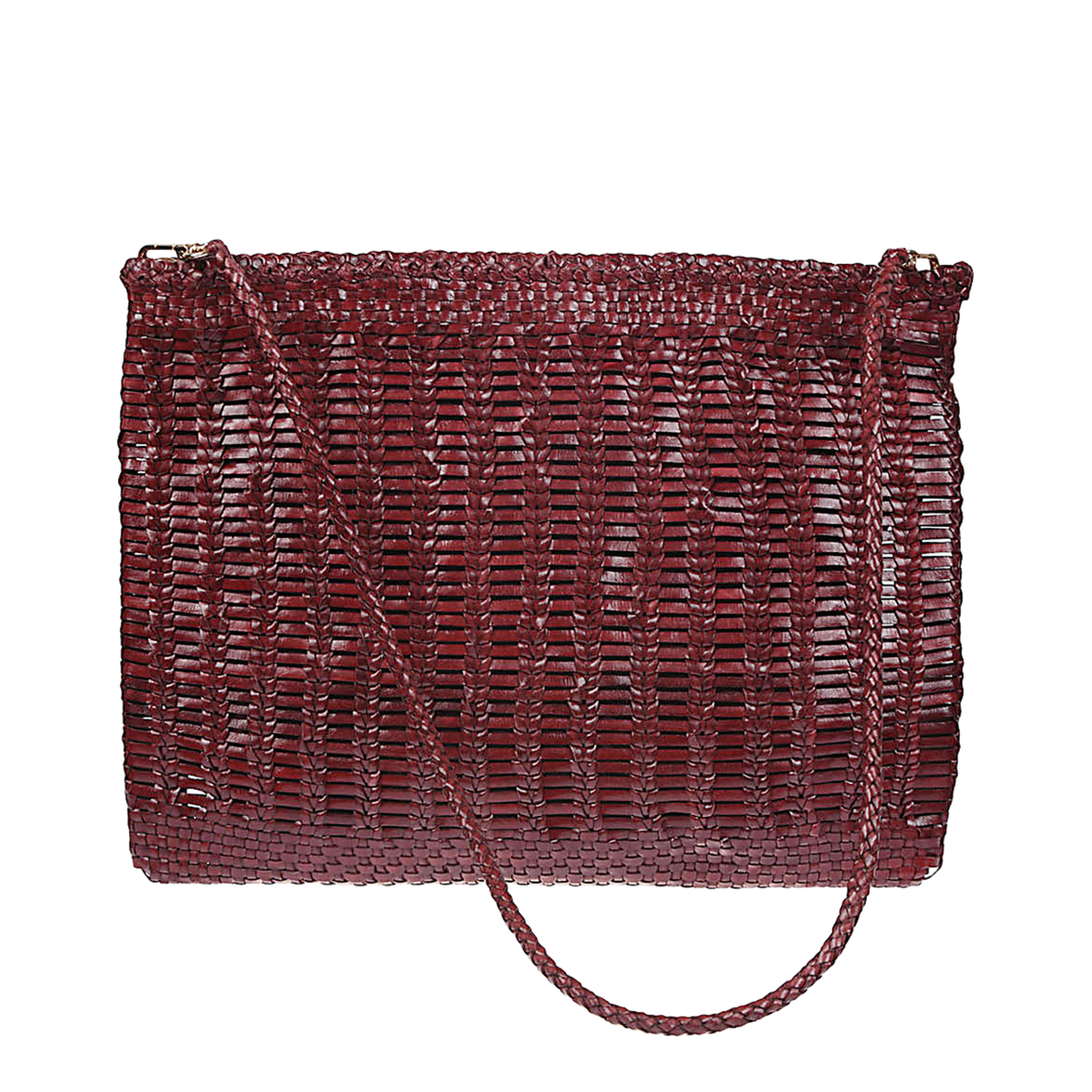 Calfskin Shoulder Bag - Dark Red Bordeaux - Image 2
