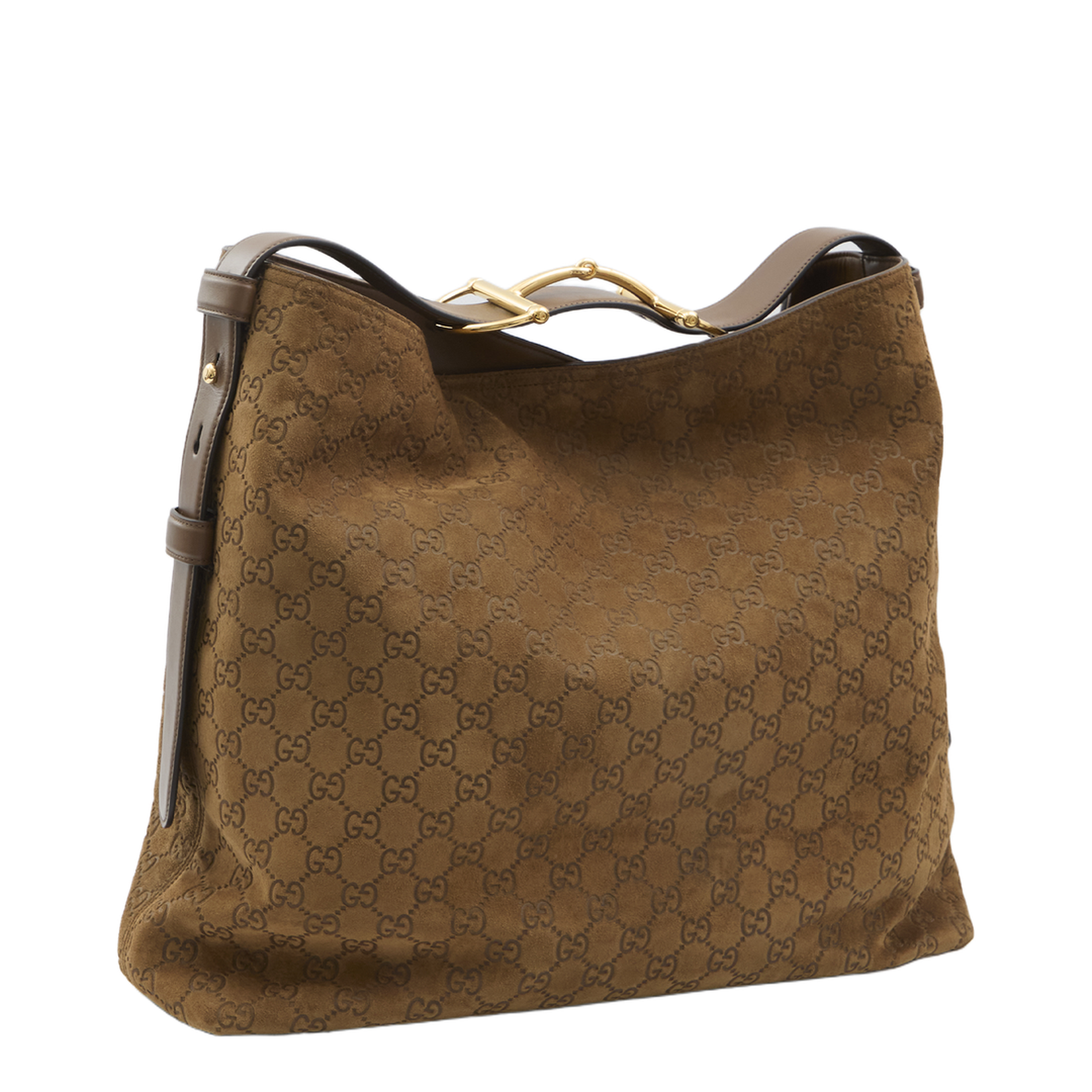 Beatrix Large Suede Tote Bag in Brown - Image 2