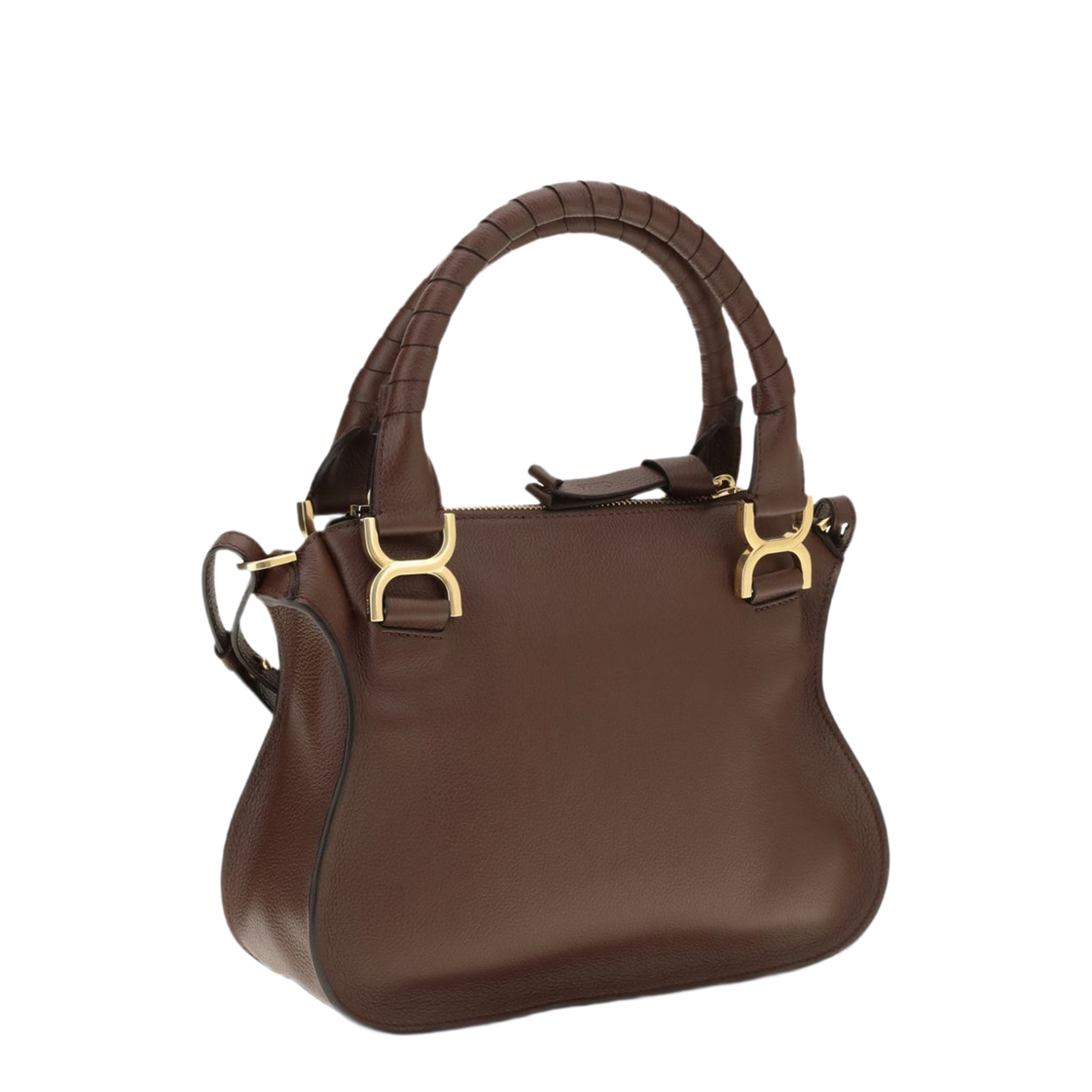 Marcie Small Grained Leather Handbag - Crafty Brown - Image 4