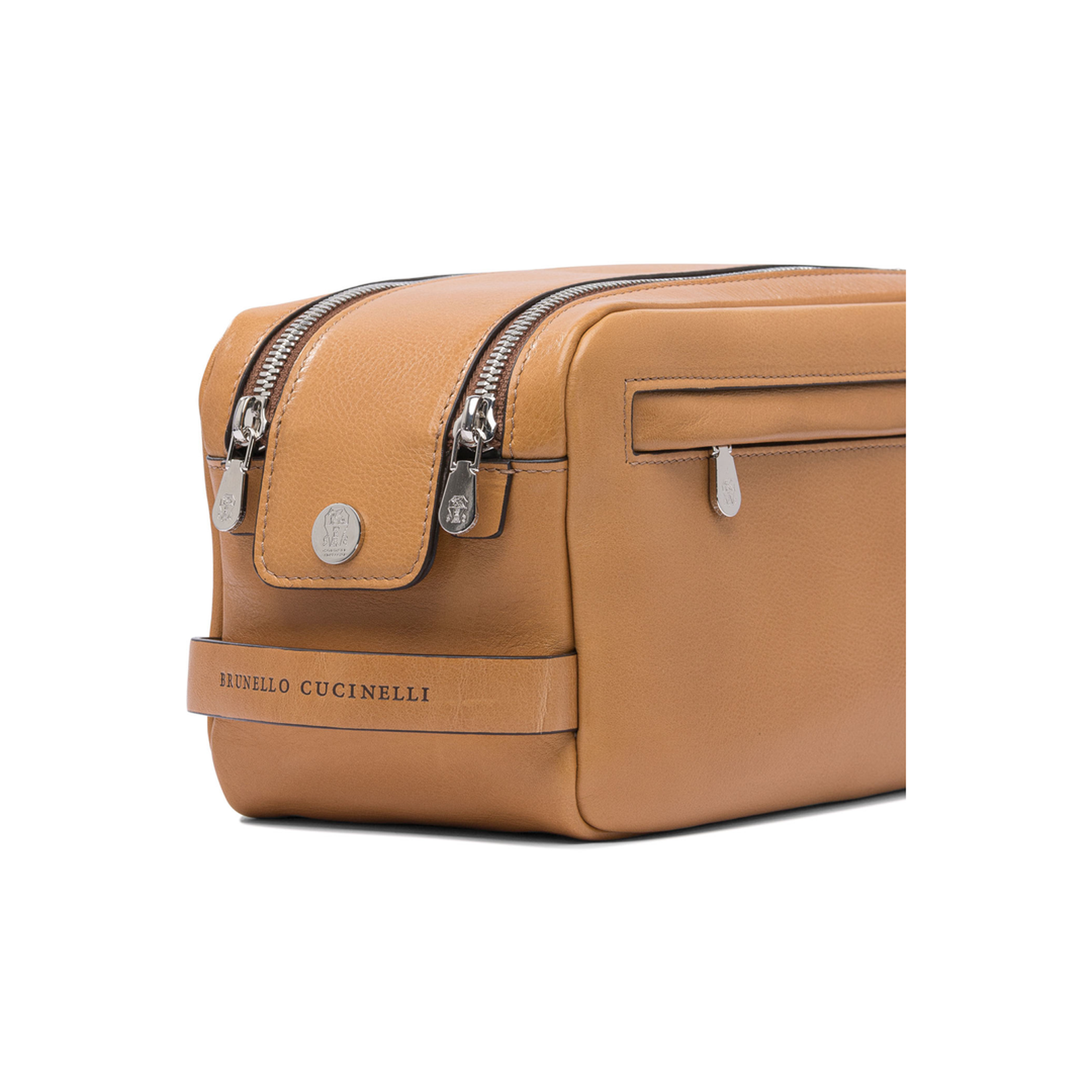 Beauty Case with Double Zipper in Natural - Image 4