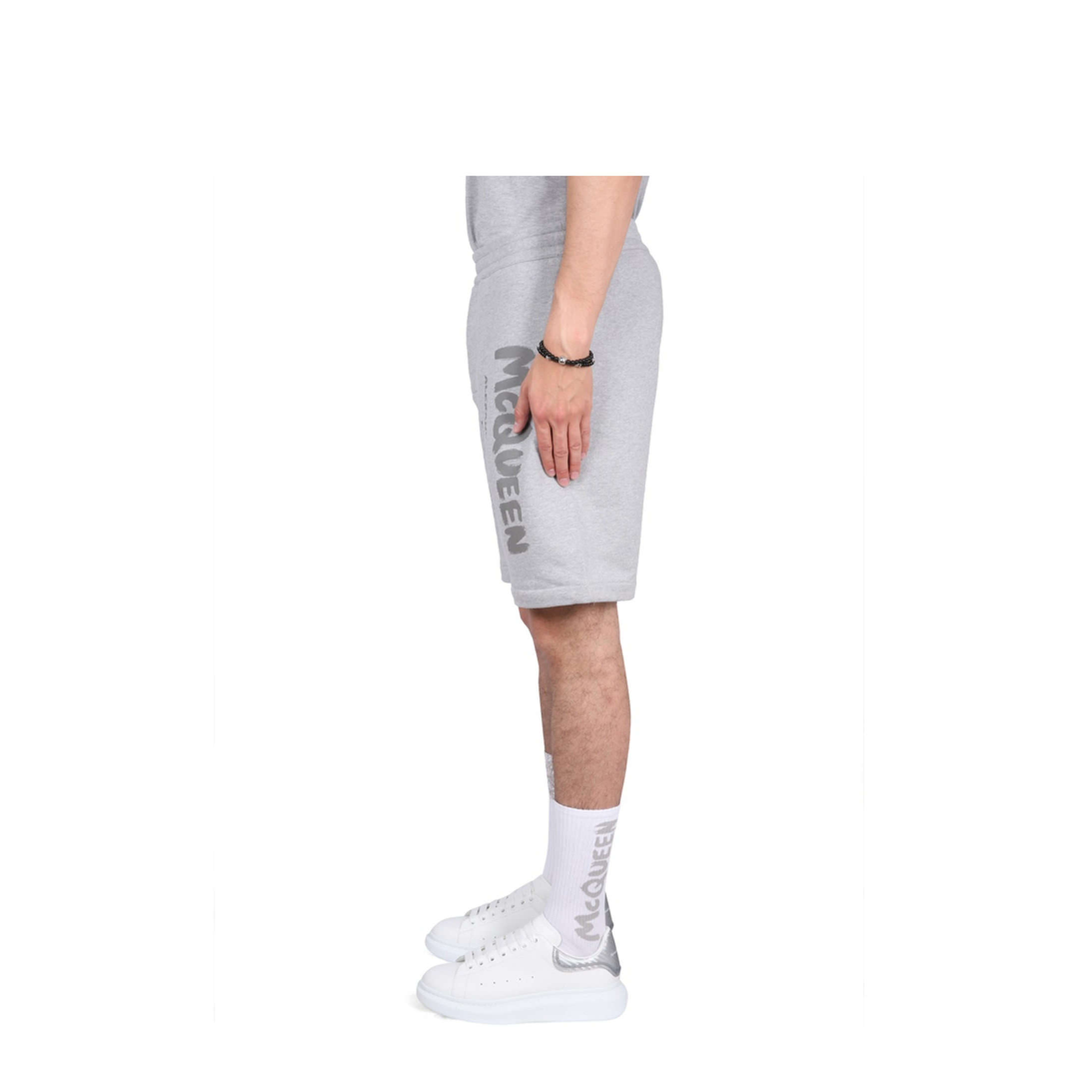 Bermuda Shorts with Graffiti Logo Print - Image 3