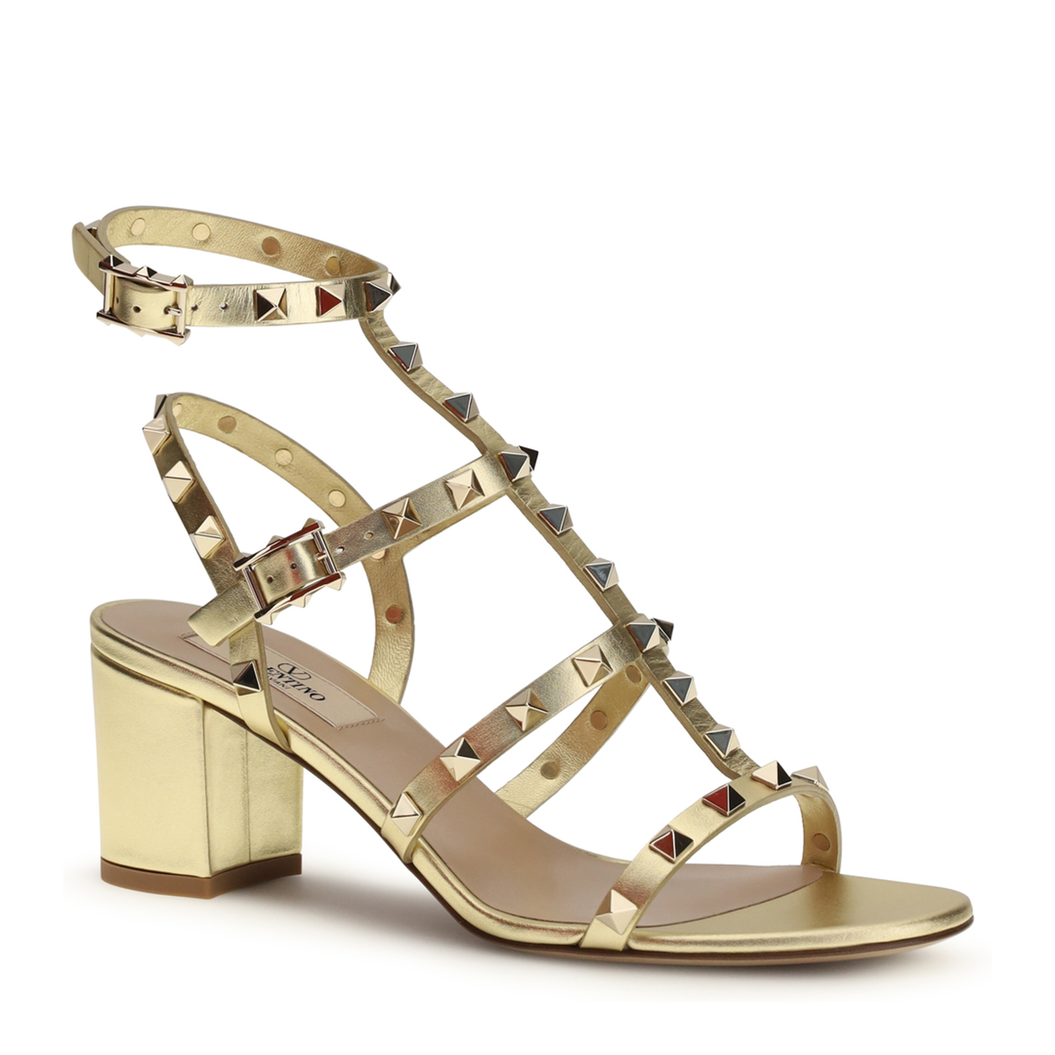 Rockstud Sandals Laminated Leather - Image 2