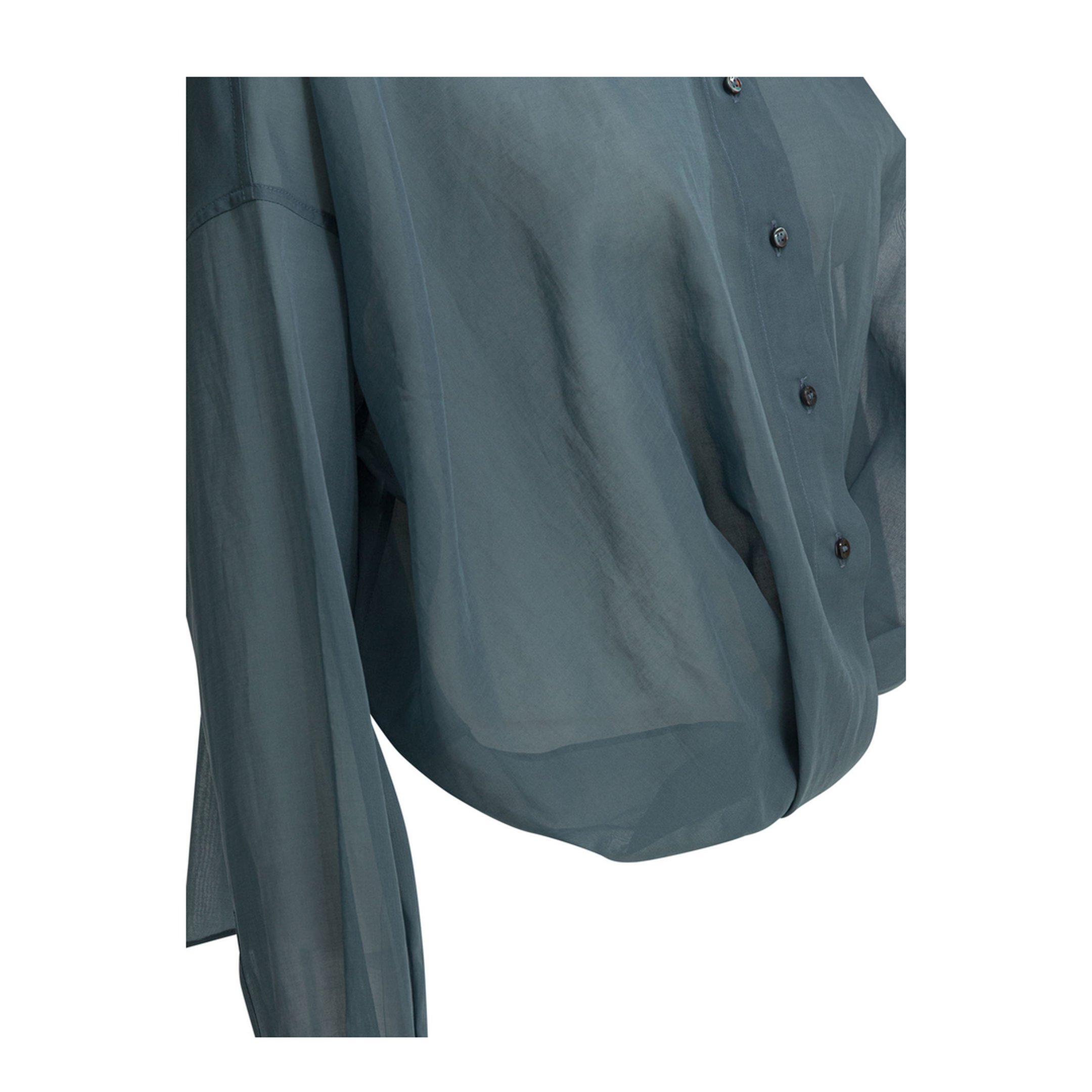 Women's Taffeta Shirt Blue - Image 3
