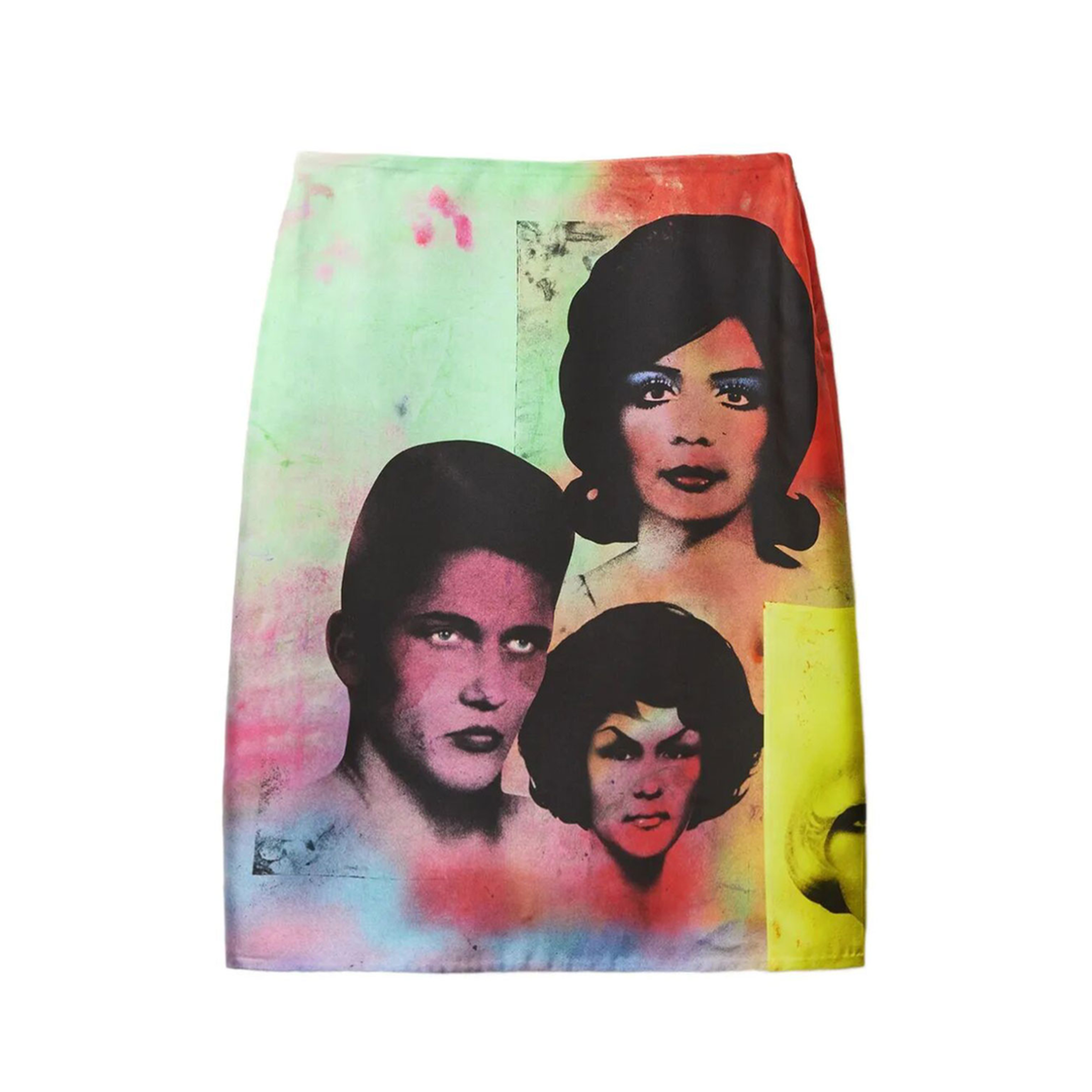 Party Print Silk Twill Pencil Skirt - Image 1