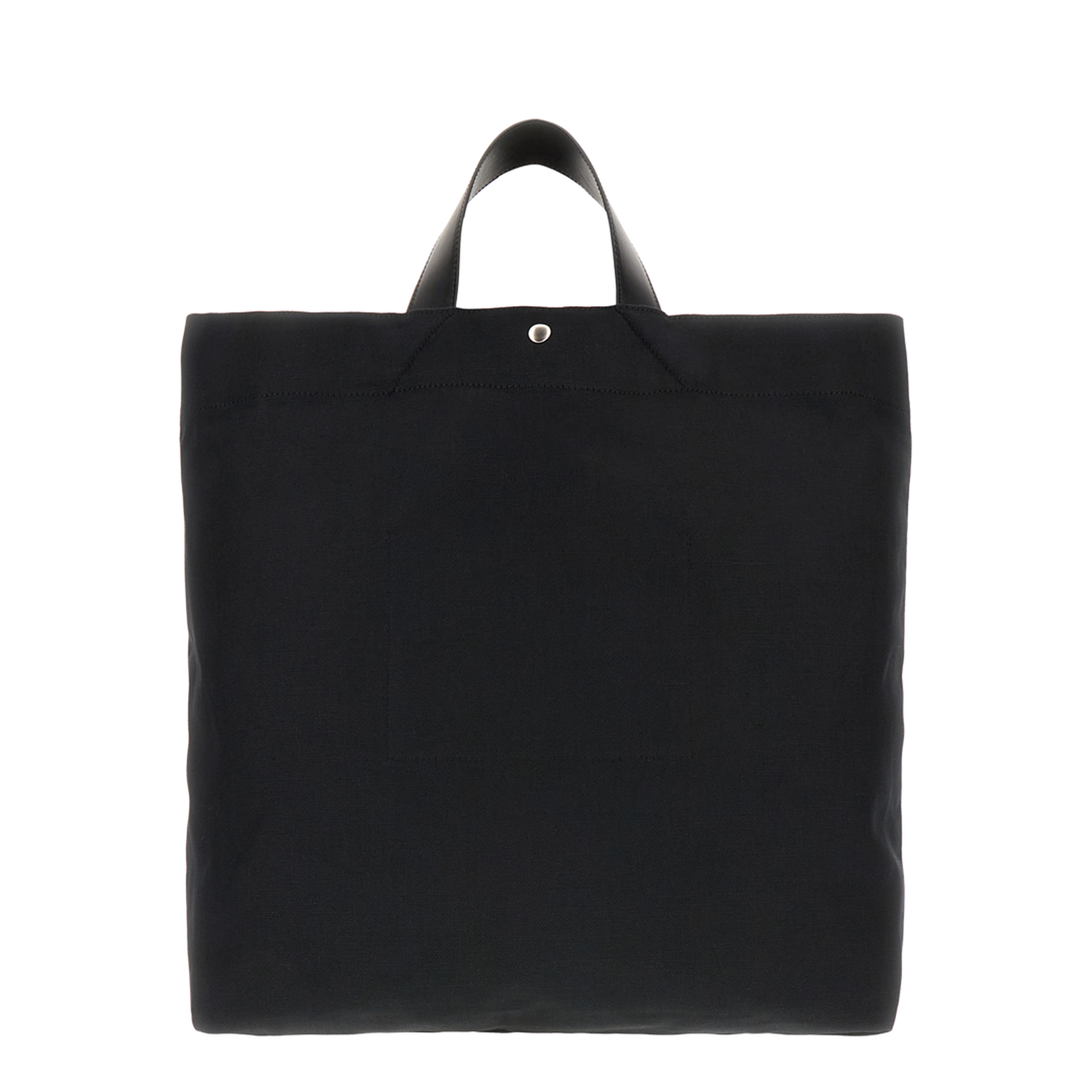 Black Canvas Shopping Bag - Image 3