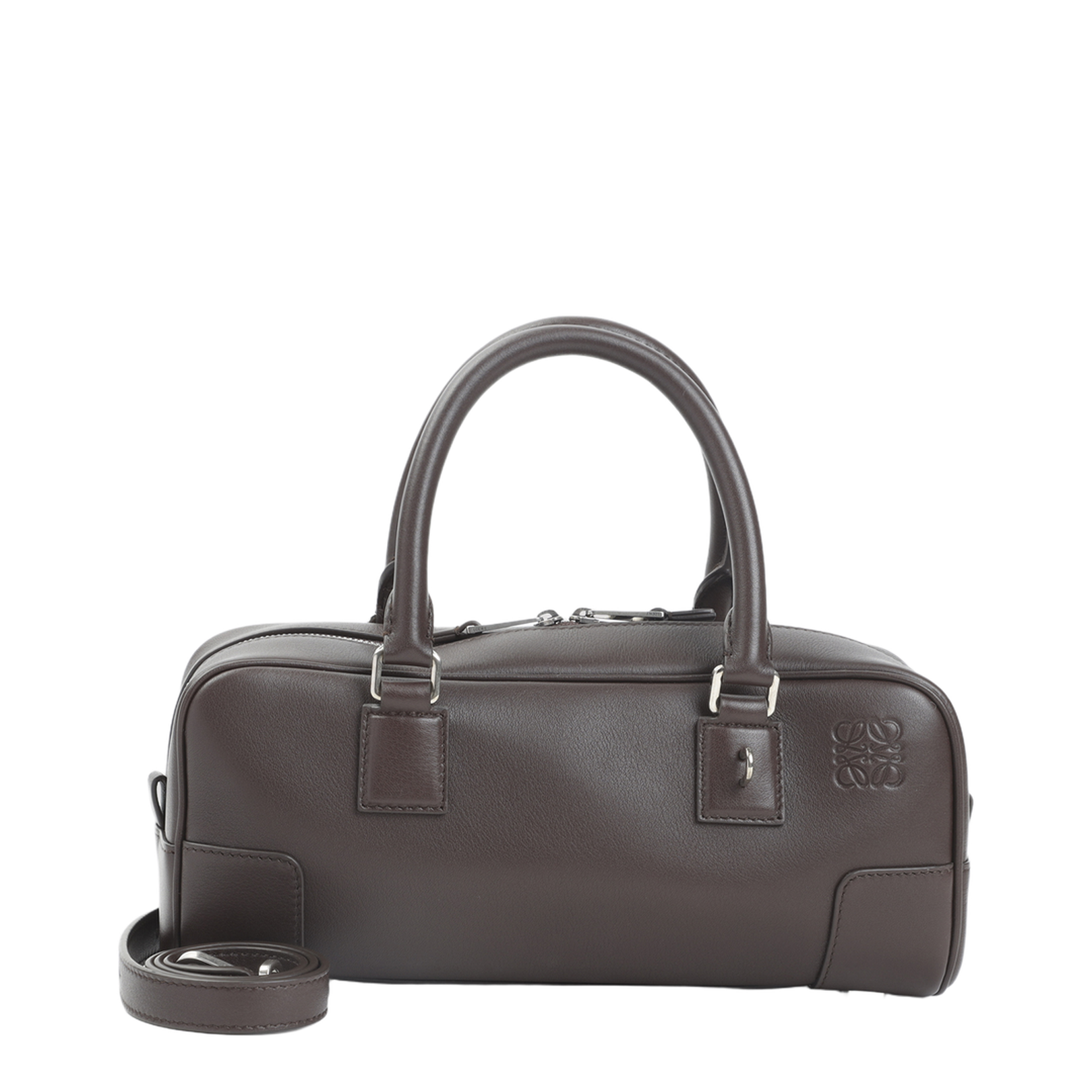 Amazona 23 Cropped Bag in Shiny Calfskin Brown - Image 3
