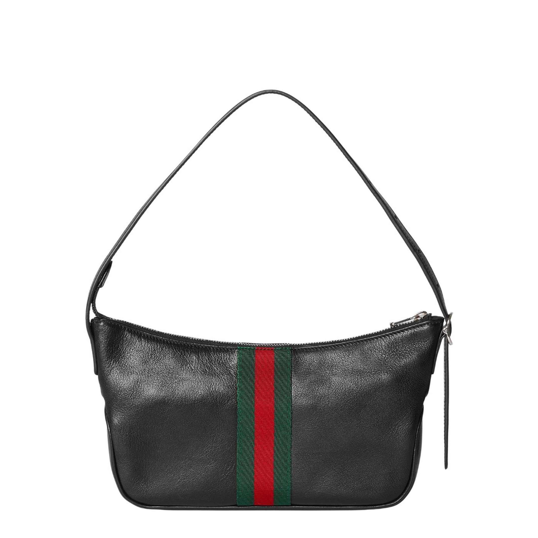Lunetta Small Crossbody Bag in Black Leather - Image 2