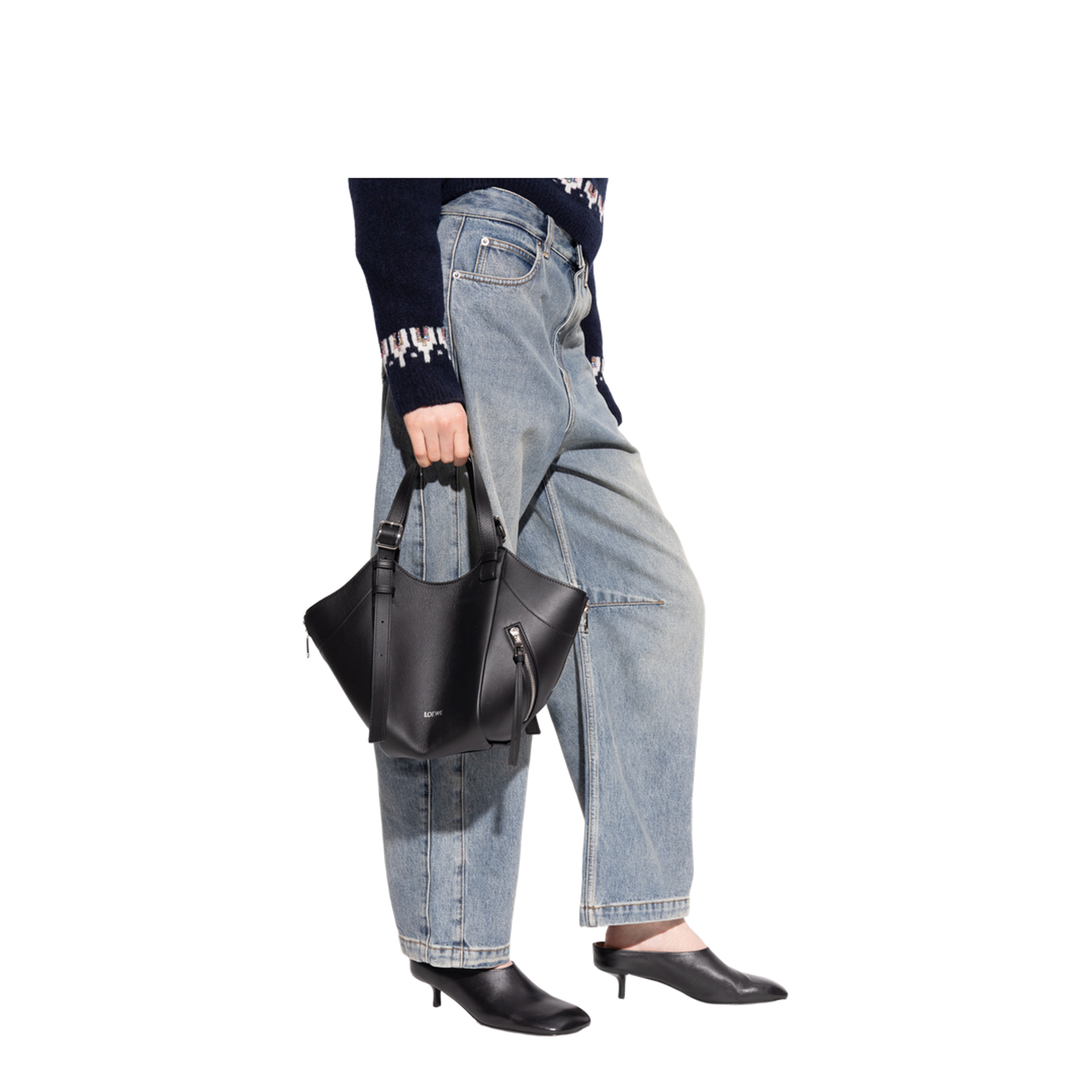 Hammock Flip Medium Shoulder Bag - Black - Image 2