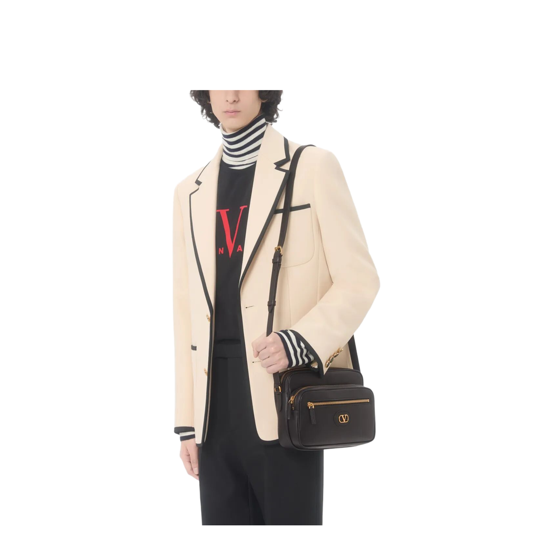 Antibes Calfskin Shoulder Bag - Black - Image 7