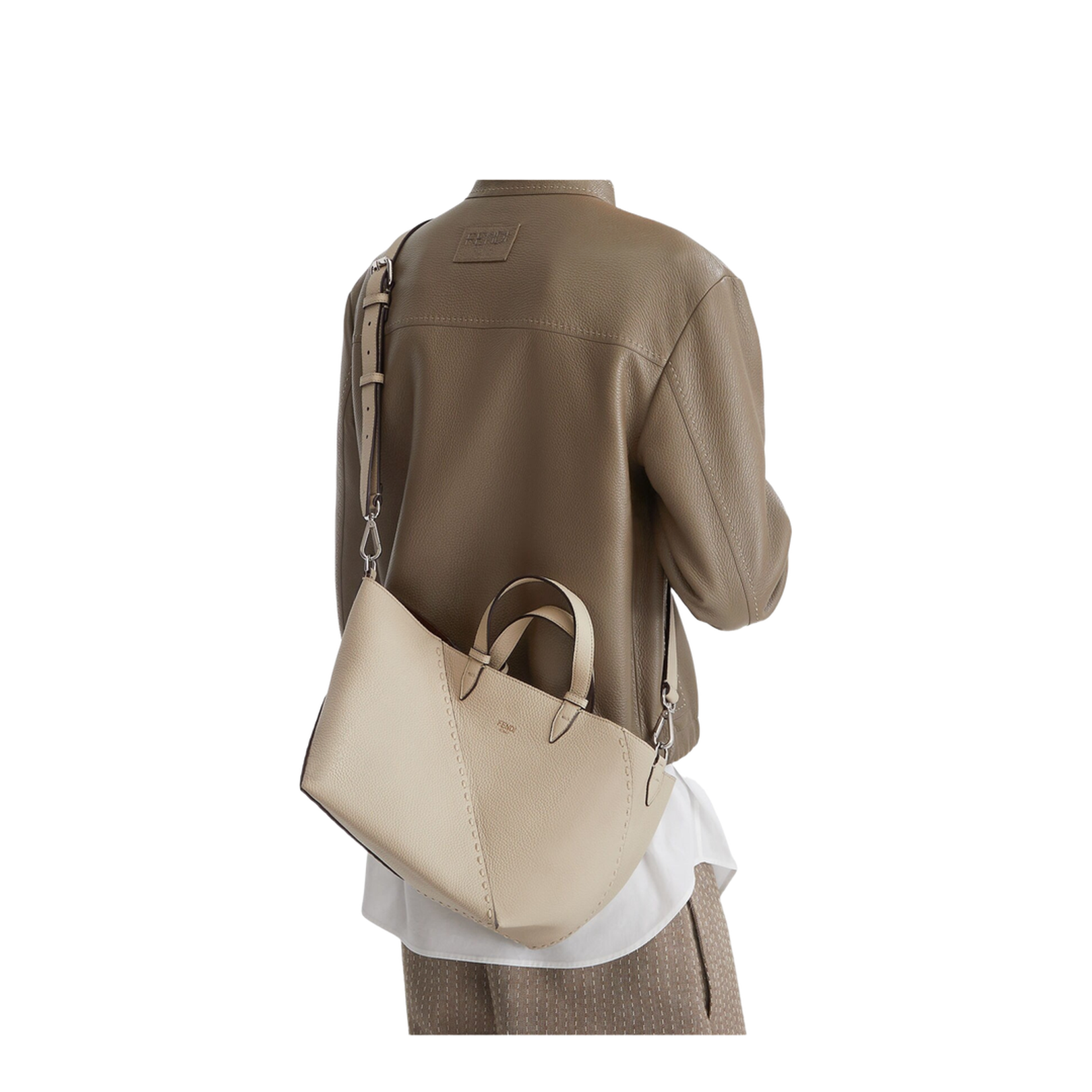 Selleria Small Leather Tote Bags - White - Image 4