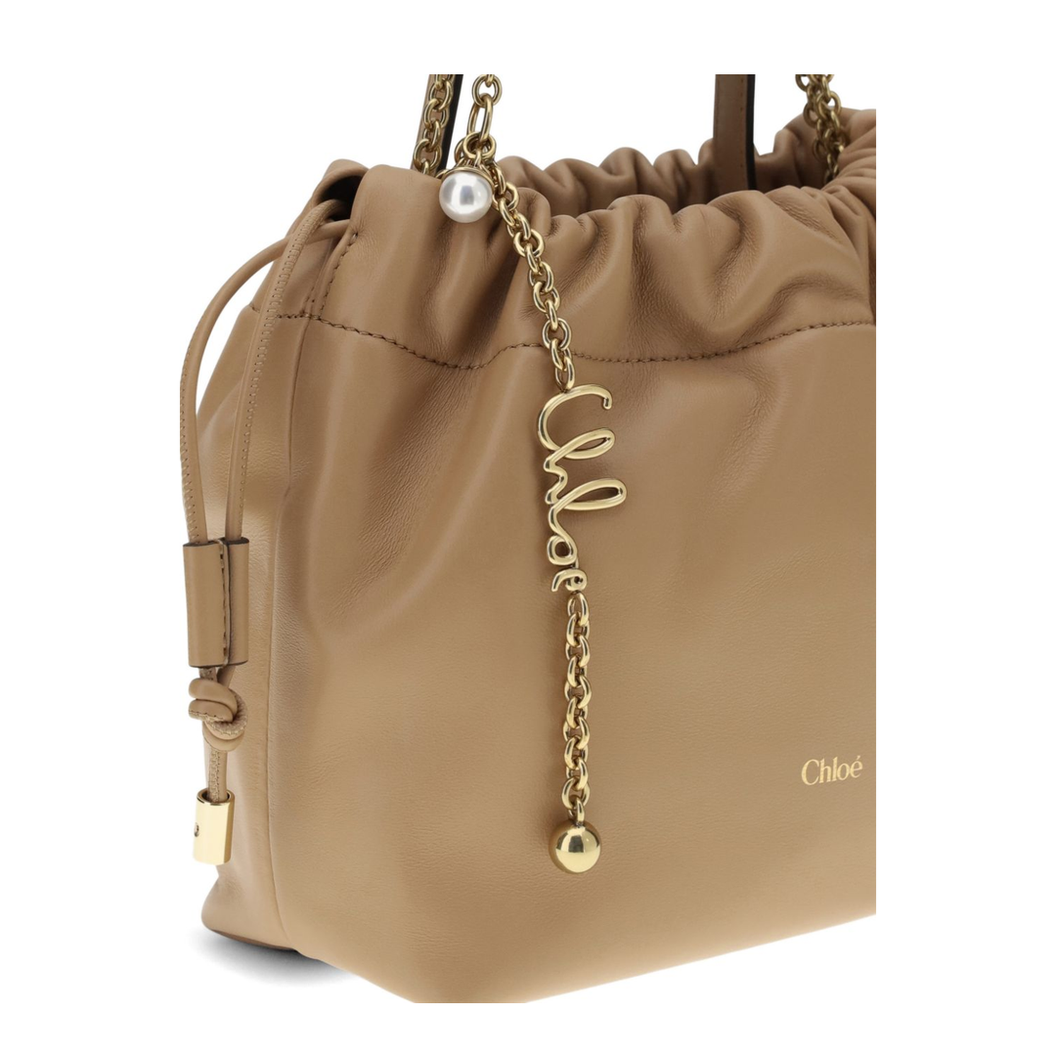 Icons Medium Lamb Leather Crossbody - Beige - Image 4
