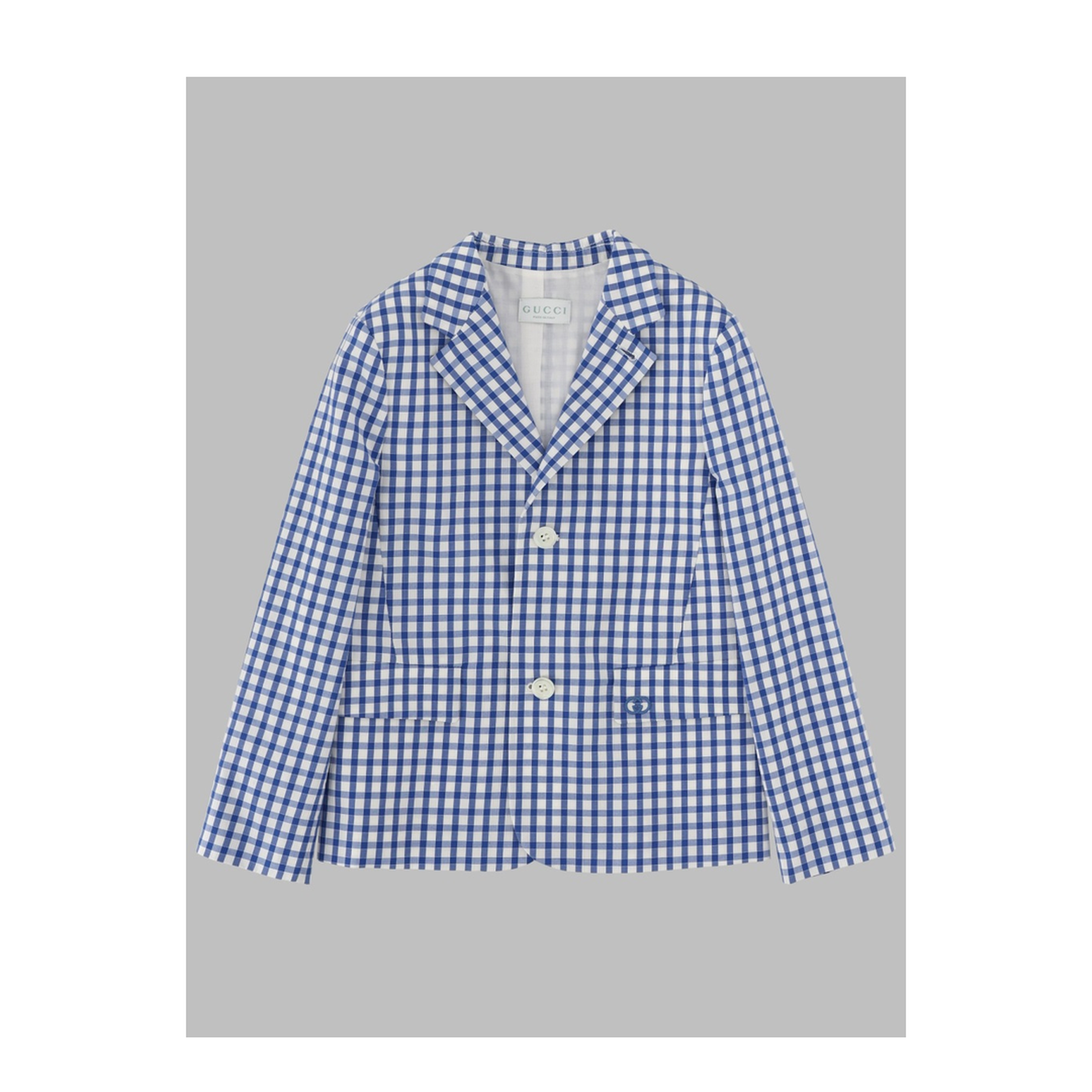 j sb jacket big
cotton vichy a/
azure/white/mix - Image 1