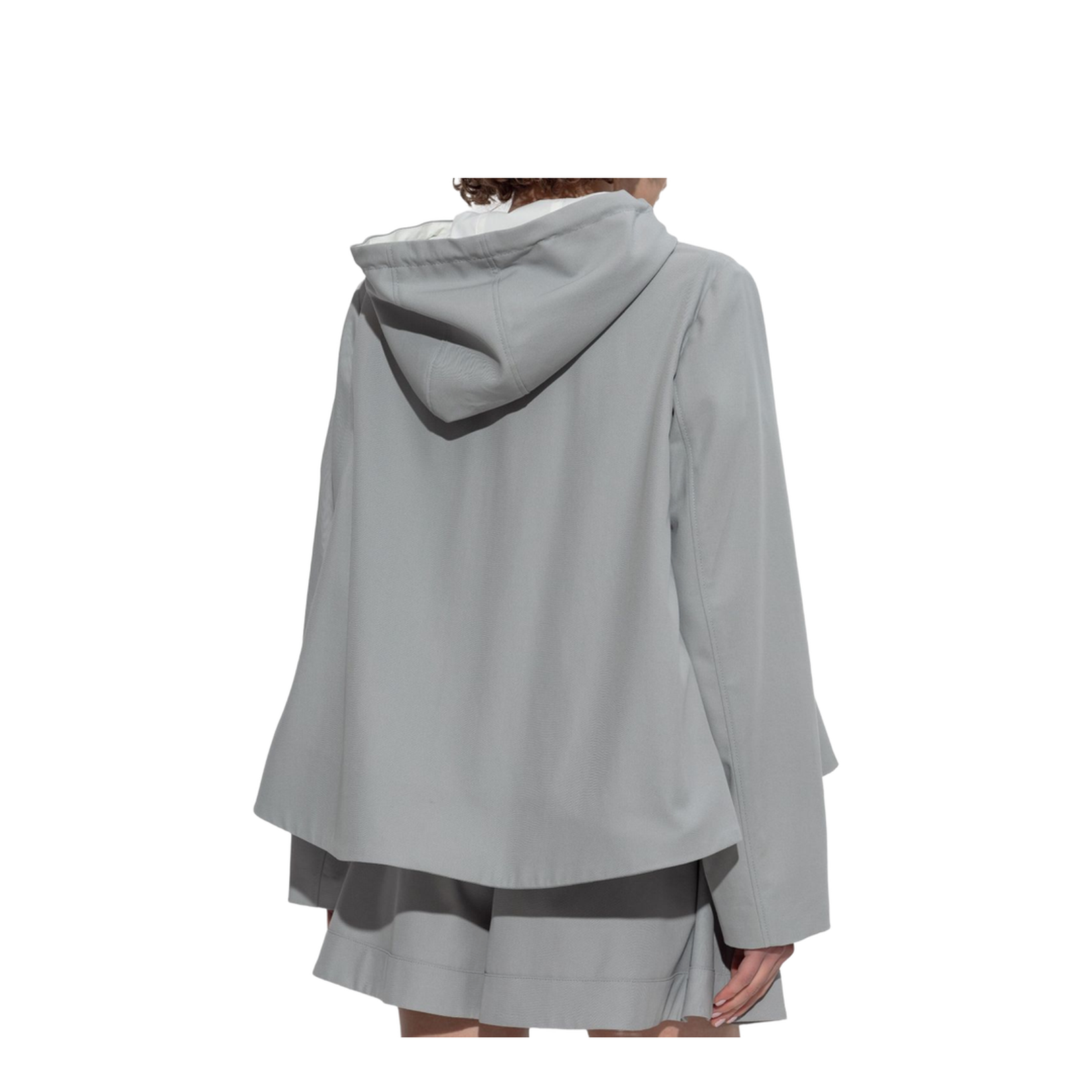 Hooded Jacket in Cotton Grey - Image 5