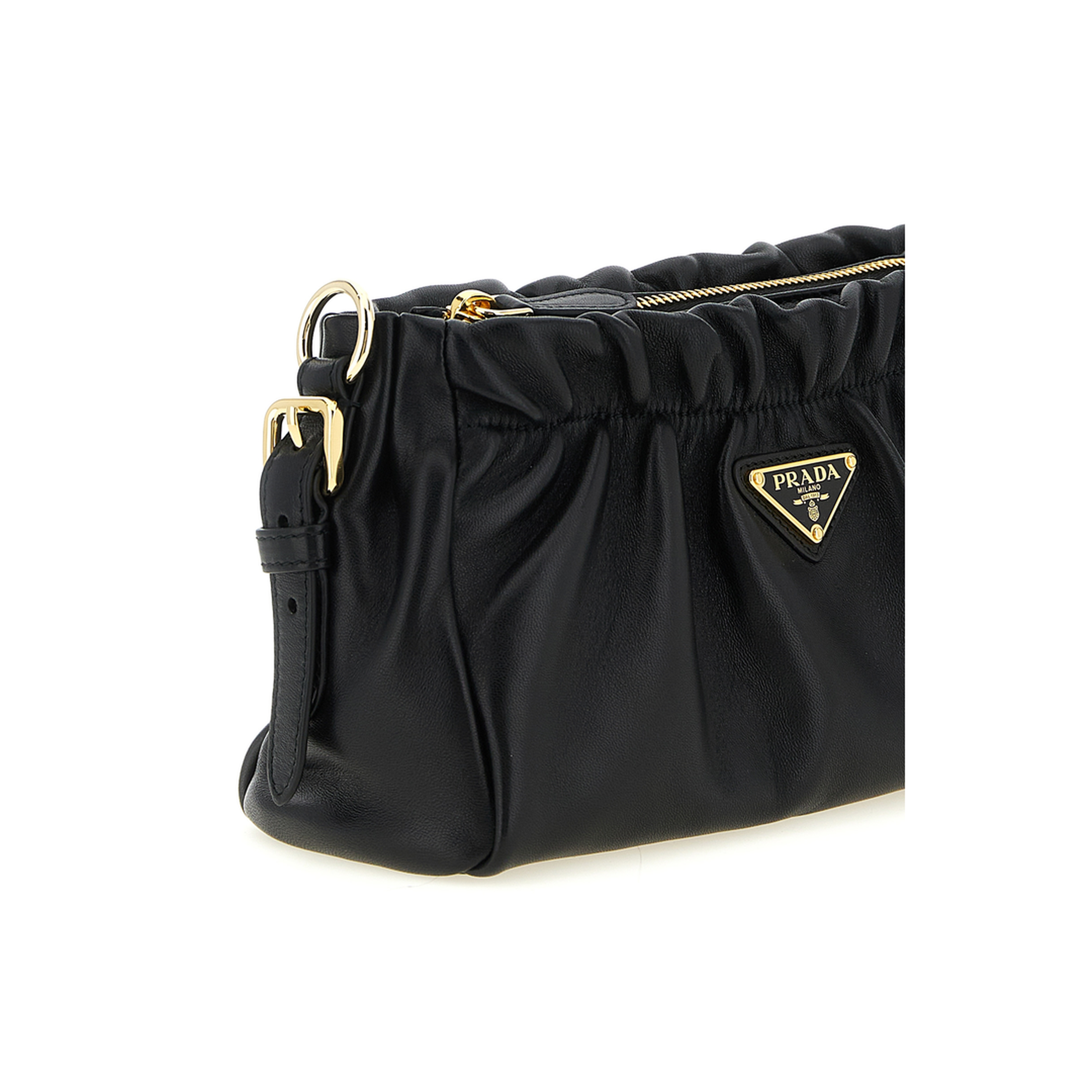 Calf Leather Shoulder Bag - Black - Image 3