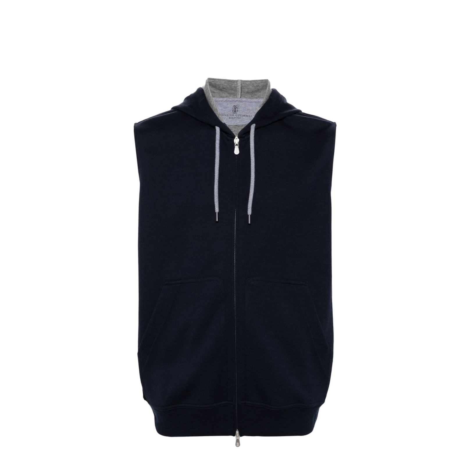 Sleeveless Sweatshirt With Zipper And Hood - Image 1