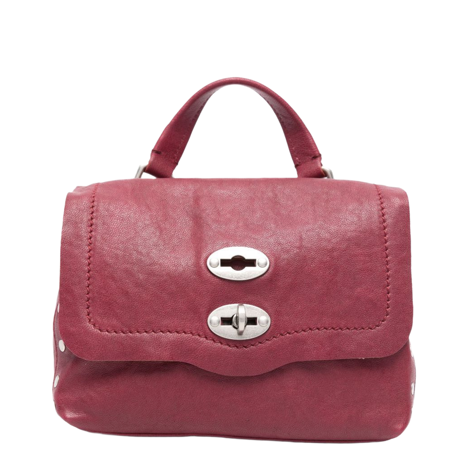 Postina Tabacco Baby Leather Handbag Red - Image 2